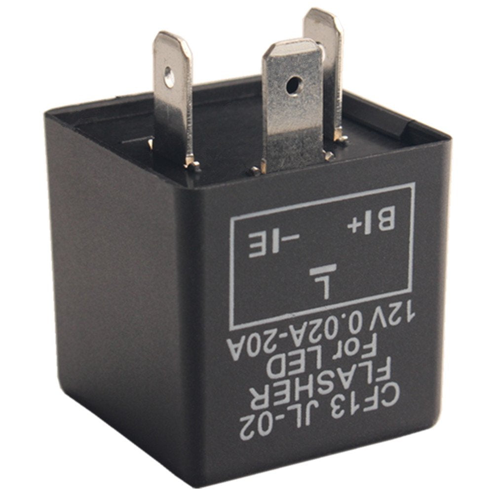 Dewhel 1 Pc Cf-13 Cf13 Ep34 3 Pin Electronic Flasher Fix 12V 0.02A-20A For Led Turn Signal Light Bulbs Hyper Blink Flash No Flash