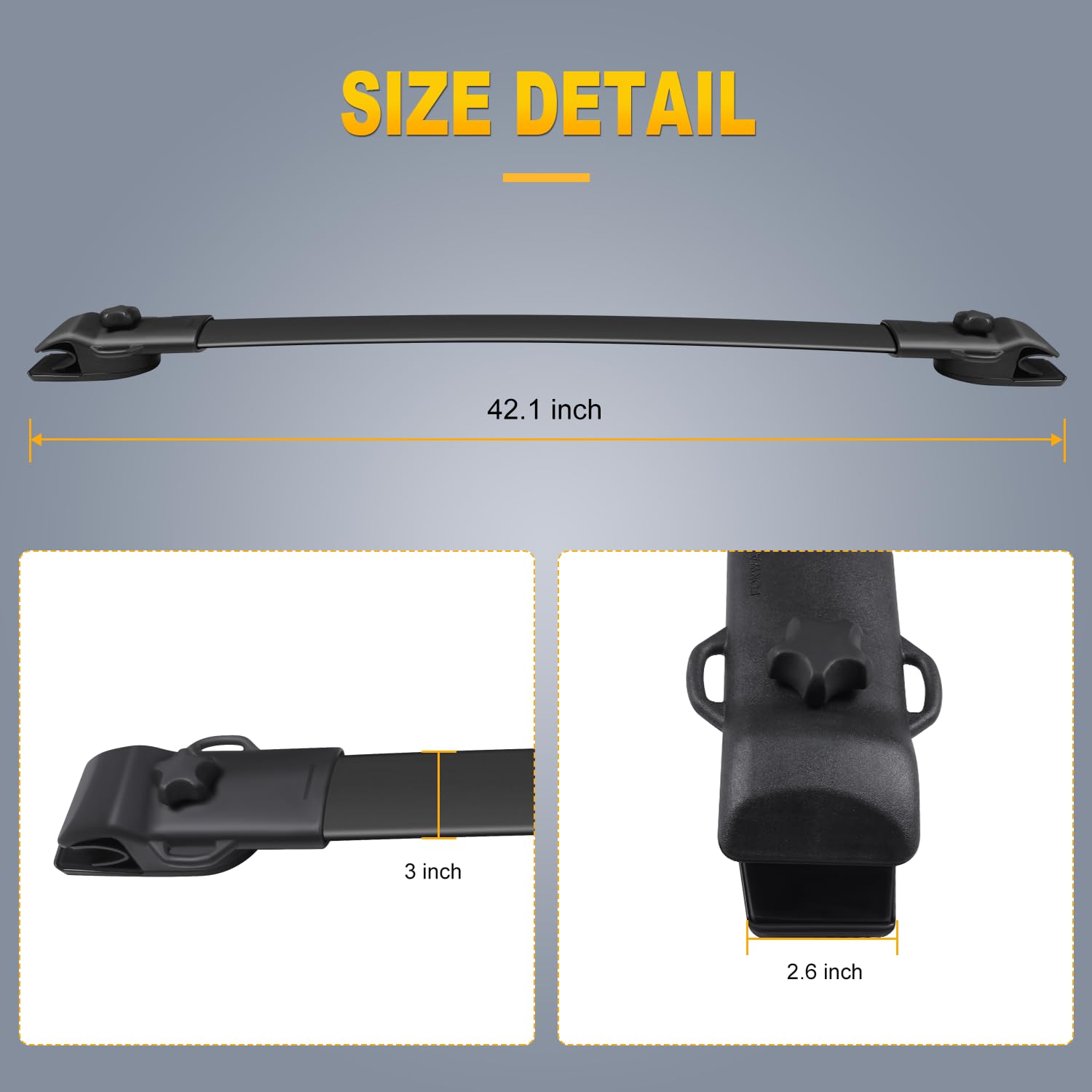 Ocpty Roof Rack Cargobar Carrier For Toyota For Sienna 2011-2020 Rooftop Luggage Crossbars - Fits Side Rails Models Only