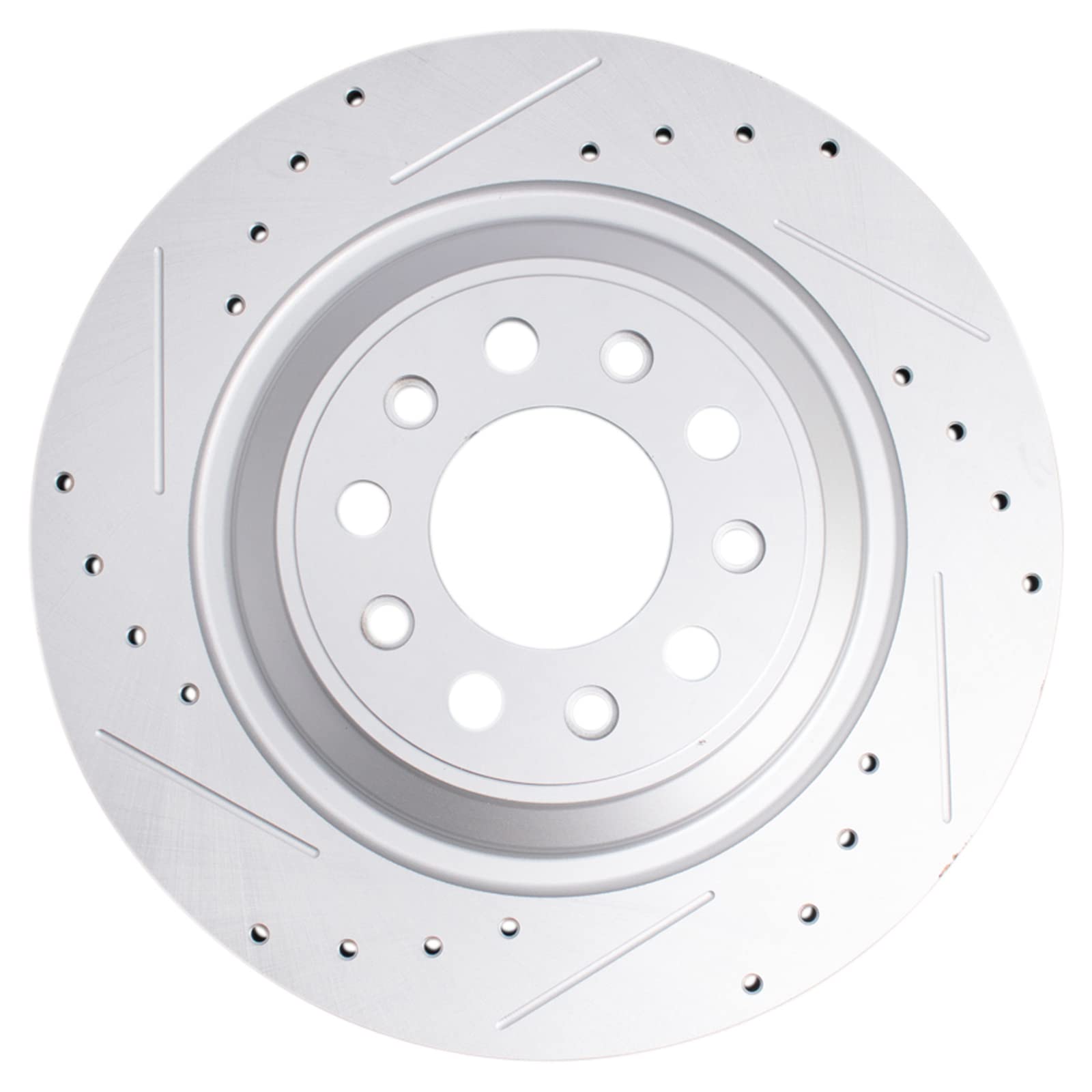 Trq Rear Performance Brake Rotors Set Premium G-Coated Cross Drilled & Slotted Compatible With 2014-2023 Jeep Cherokee