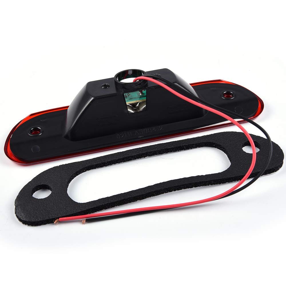 Pit66 Led 3Rd Brake Light Compatible With Jeep Grand Cherokee High Mount Third Stop Tail Parking Light Chrome Housing Red Lens 1