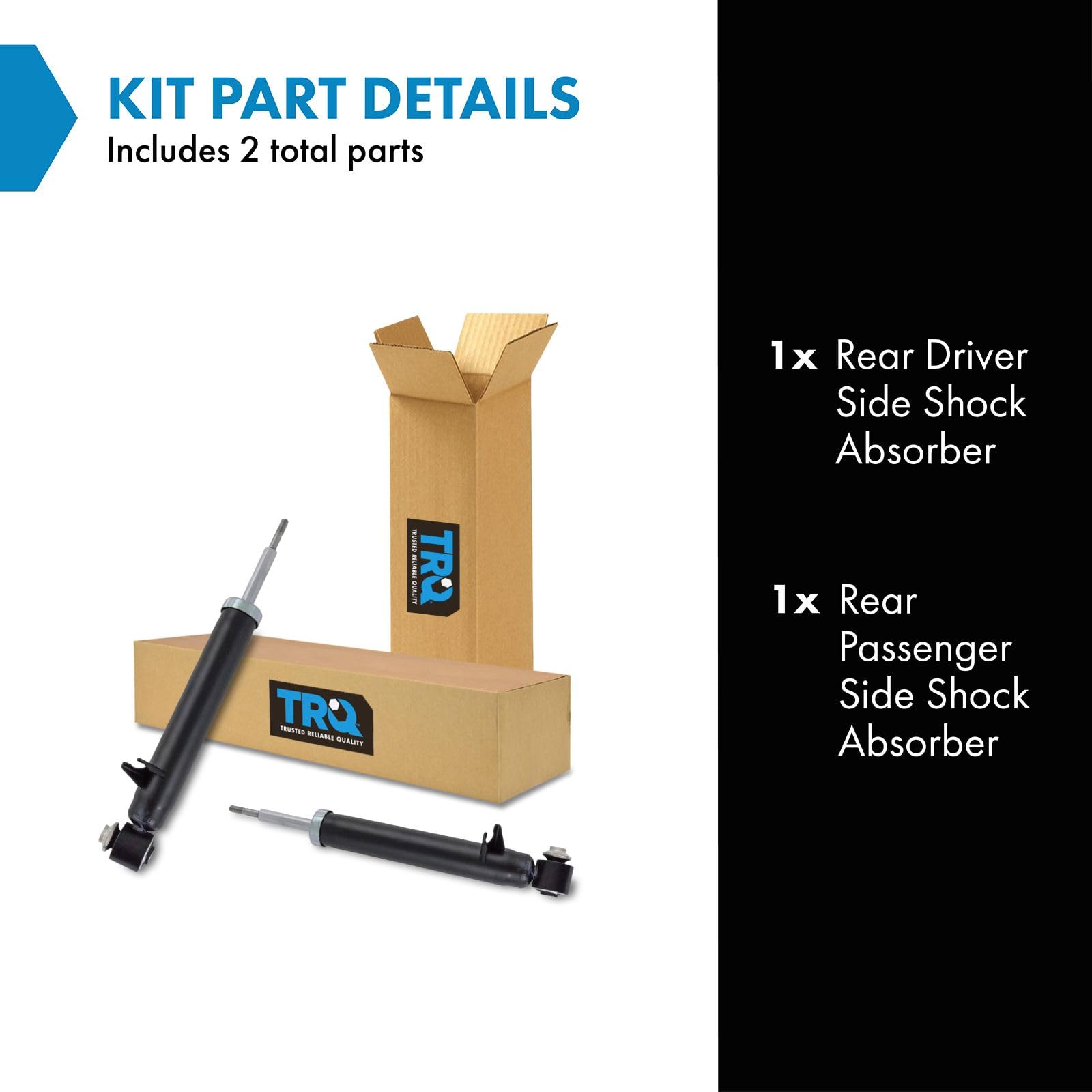Trq Rear Shock Absorber Set Compatible With 2007-2013 Bmw X5 2008-2014 X6