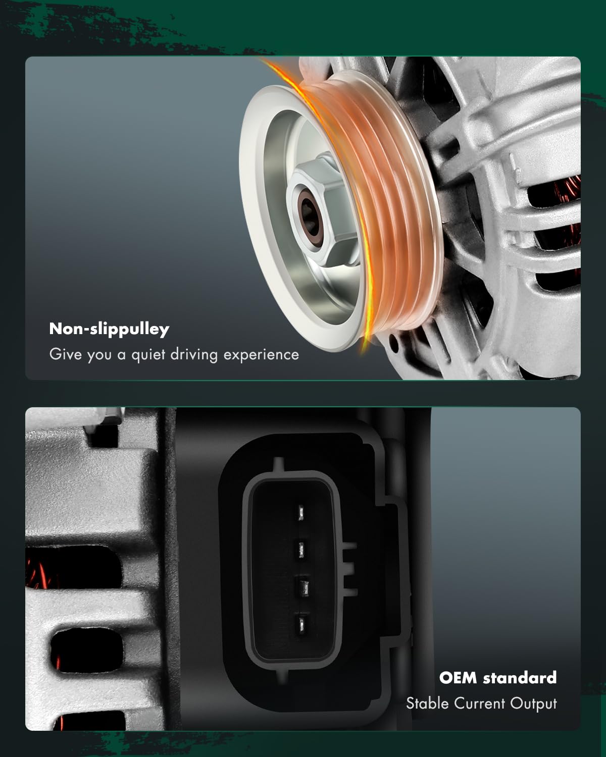 SCITOO Alternator Fits for Kia for Sorento 2003 2004 2005 2006 3.5L- 12V 120Amp CW 5-Groove Pulley, Replace OE 11012