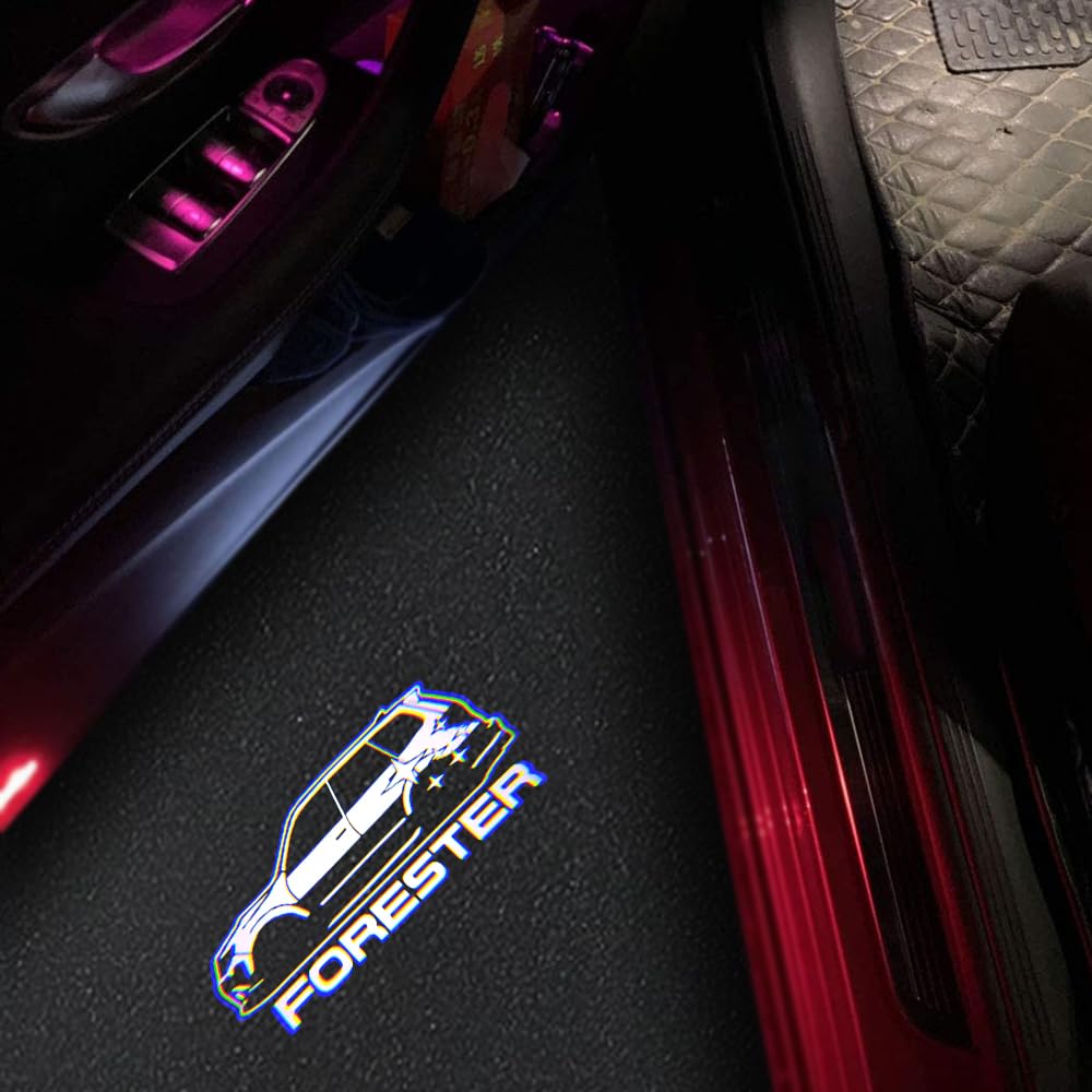 Uunonaha LED Car Door Logo Lights - 2 Pcs Projector Laser Welcome Light for Forester, Non-Fading Ghost Shadow Puddle Lamp Accessories
