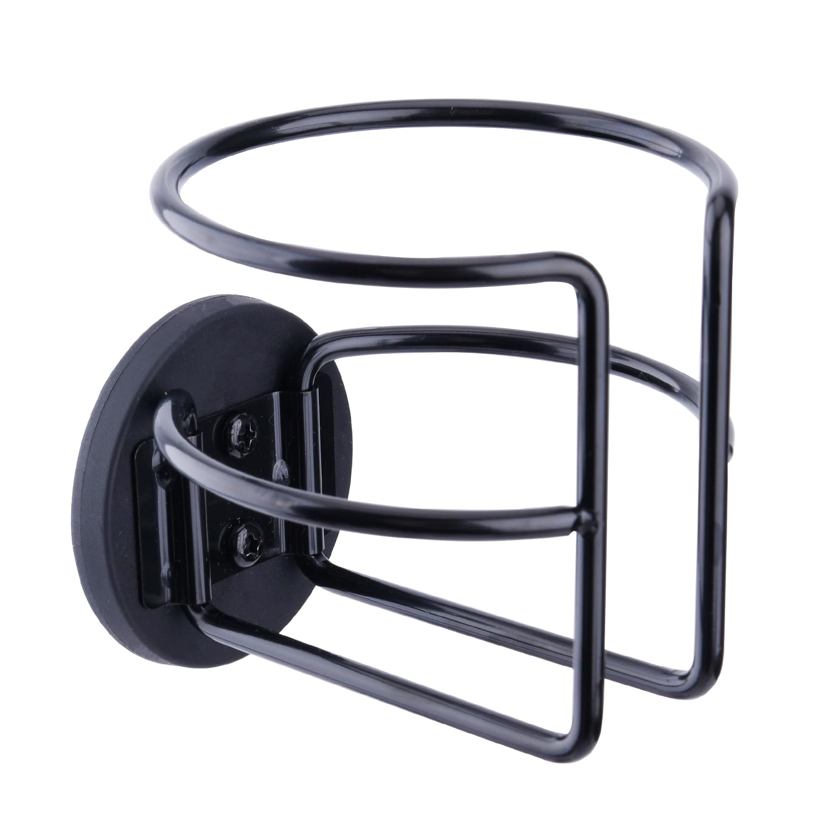 Magnetic Cup Holder with 2 Screws Mount, Full Covered Bus Tractor Cup Holder, Magnet Cup Holder for Bottle Drink, Black Pack of 