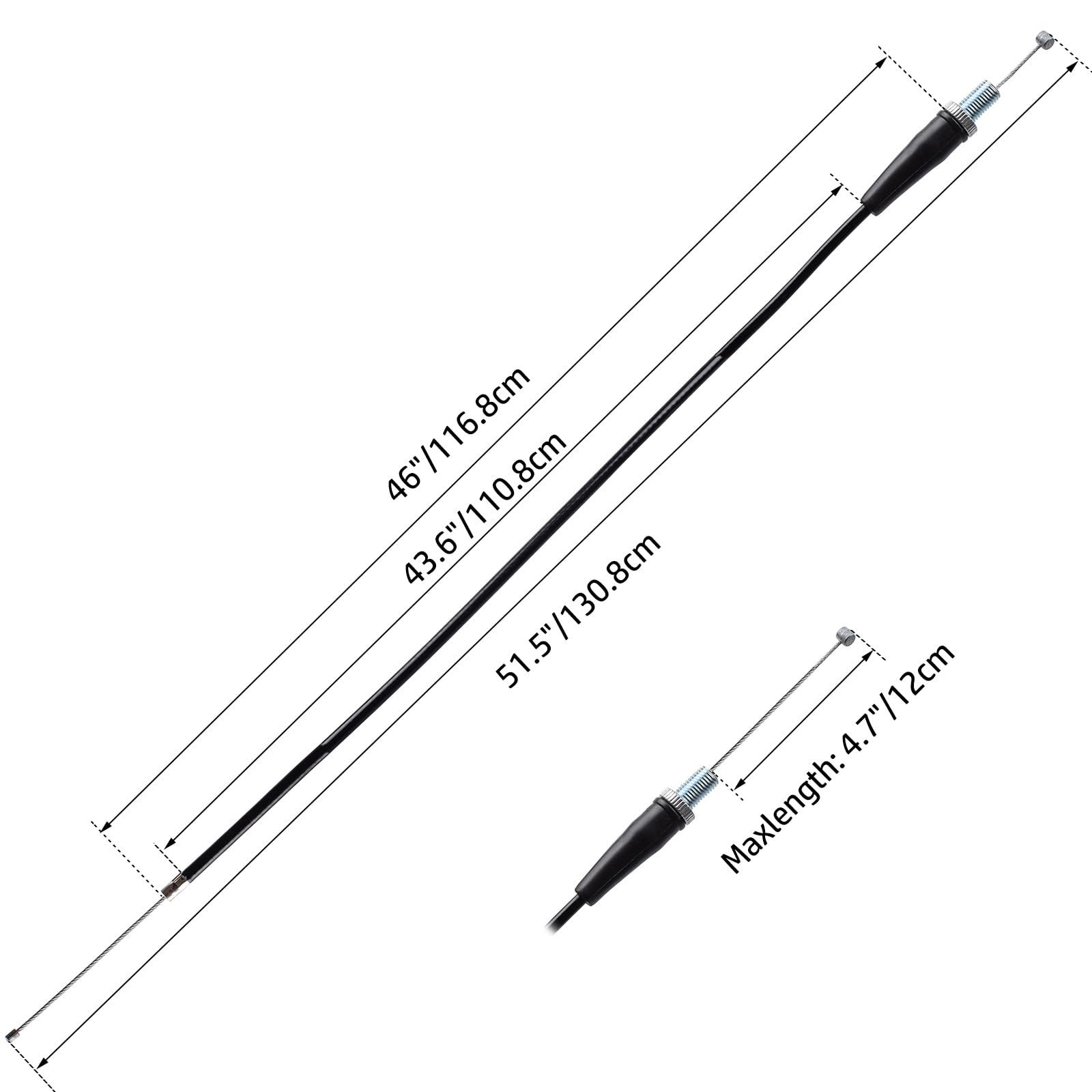 Heymaillc 7/8' 22Mm Twist Throttle Accelerator And 51' Throttle Cable For 50Cc 70Cc 110Cc 125Cc 150Cc 250Cc Dirt Bike Quad Atv Pit Mini Bike Parts