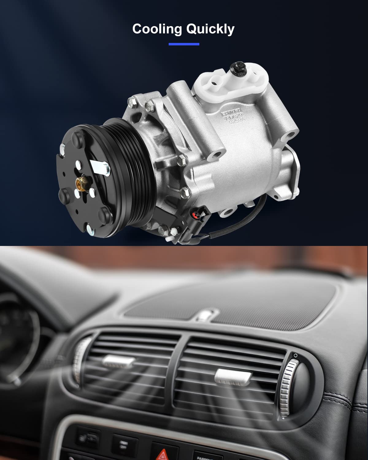 Eccpp Ac Compressor 2005 2006 2007 For Ford Five Hundred Freestyle For Mercury Montego 3.0L Air Conditioning Compressor