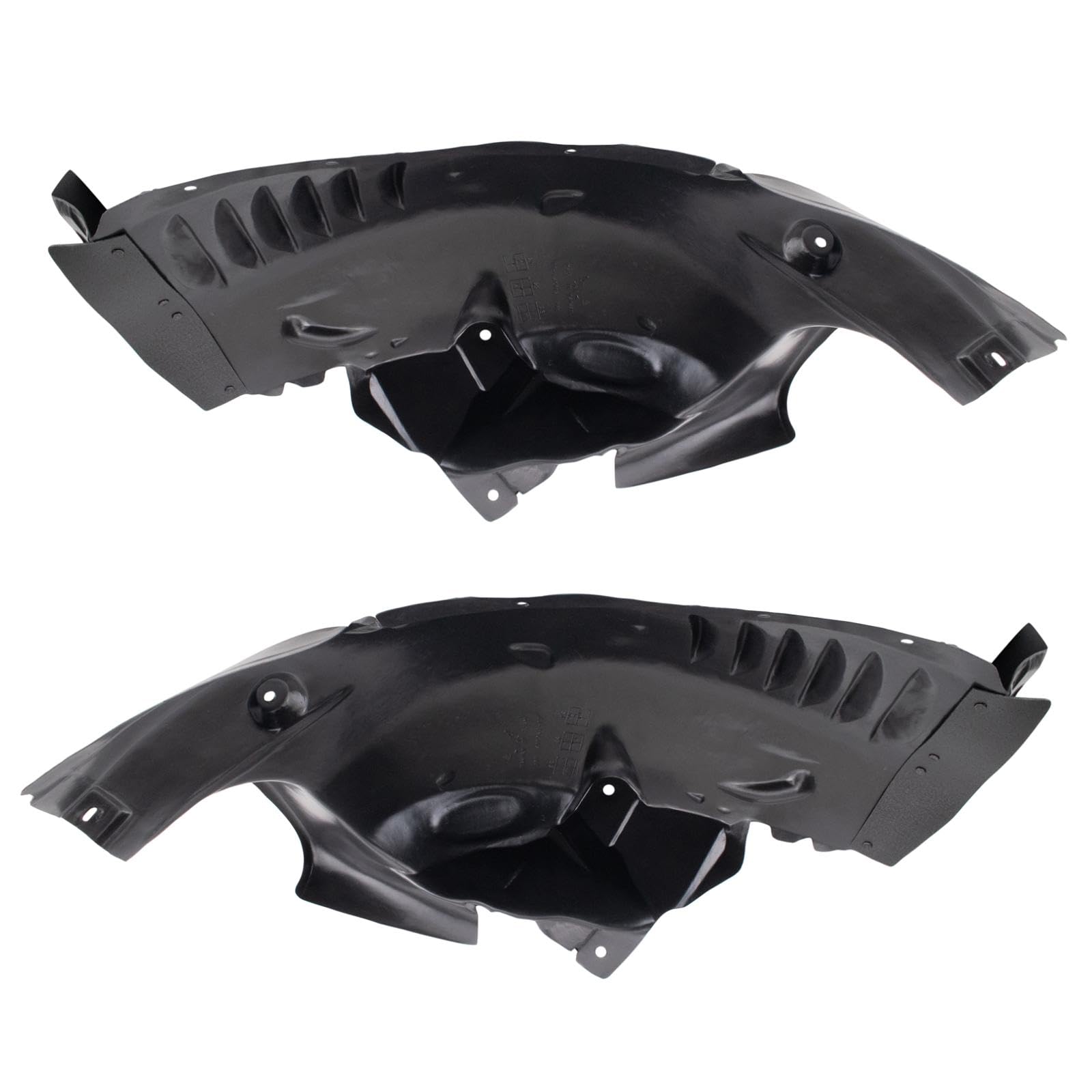 Trq Front Inner Fender Liner Set Compatible With 2008-2011 Mercedes-Benz C300 C350 Mb1248145 Mb1249145