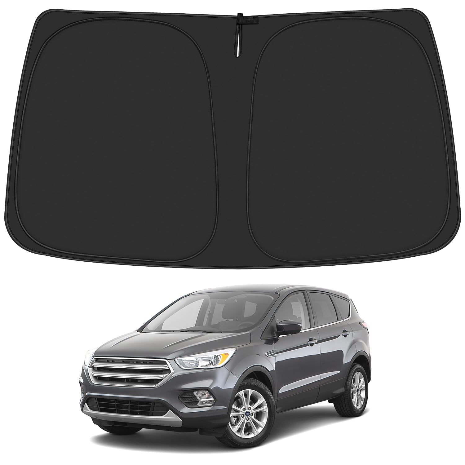 ULROLIT Windshield Sun Shade for 2013-2019 Fo-rd Escape Accessories, Foldable Window Sunshade Sun Visor Protector, Front Windshi