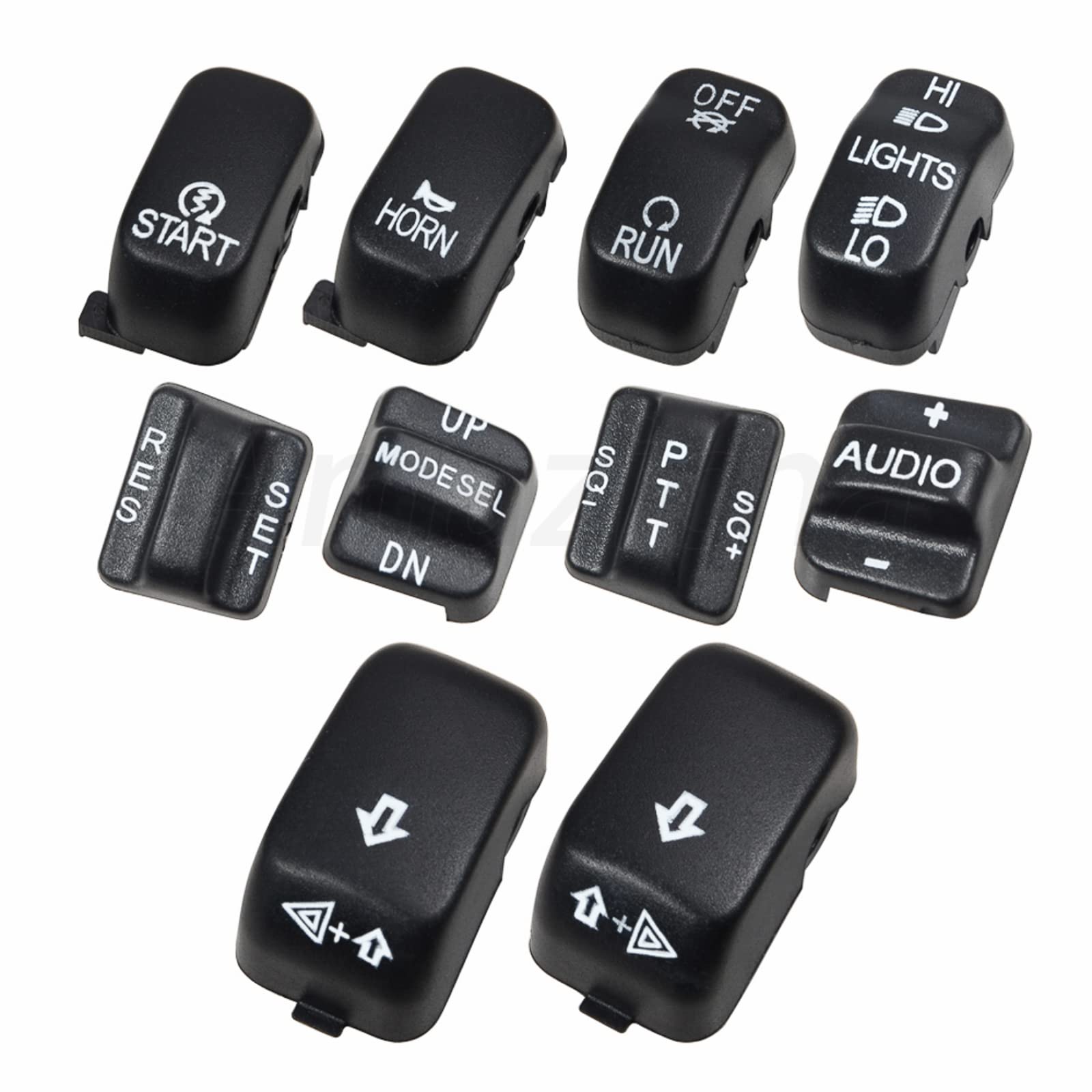 Black Hand Control Switch Housing Caps Compatible For Harley Davidson Electra Street Glide