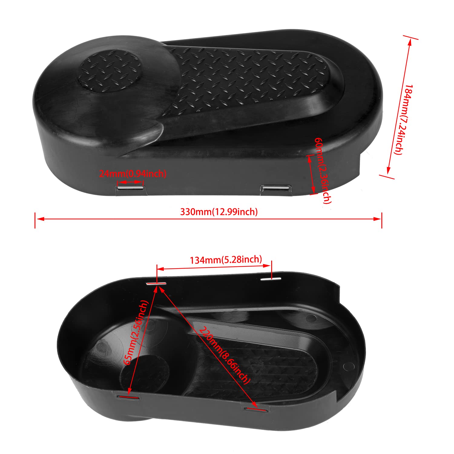 YOXUFA Plastic Mini Bike Clutch Cover Chain Guard Replacement for Coleman CT200U CT200U-EX BT200X Baja Warrior Heat MB165 Facon