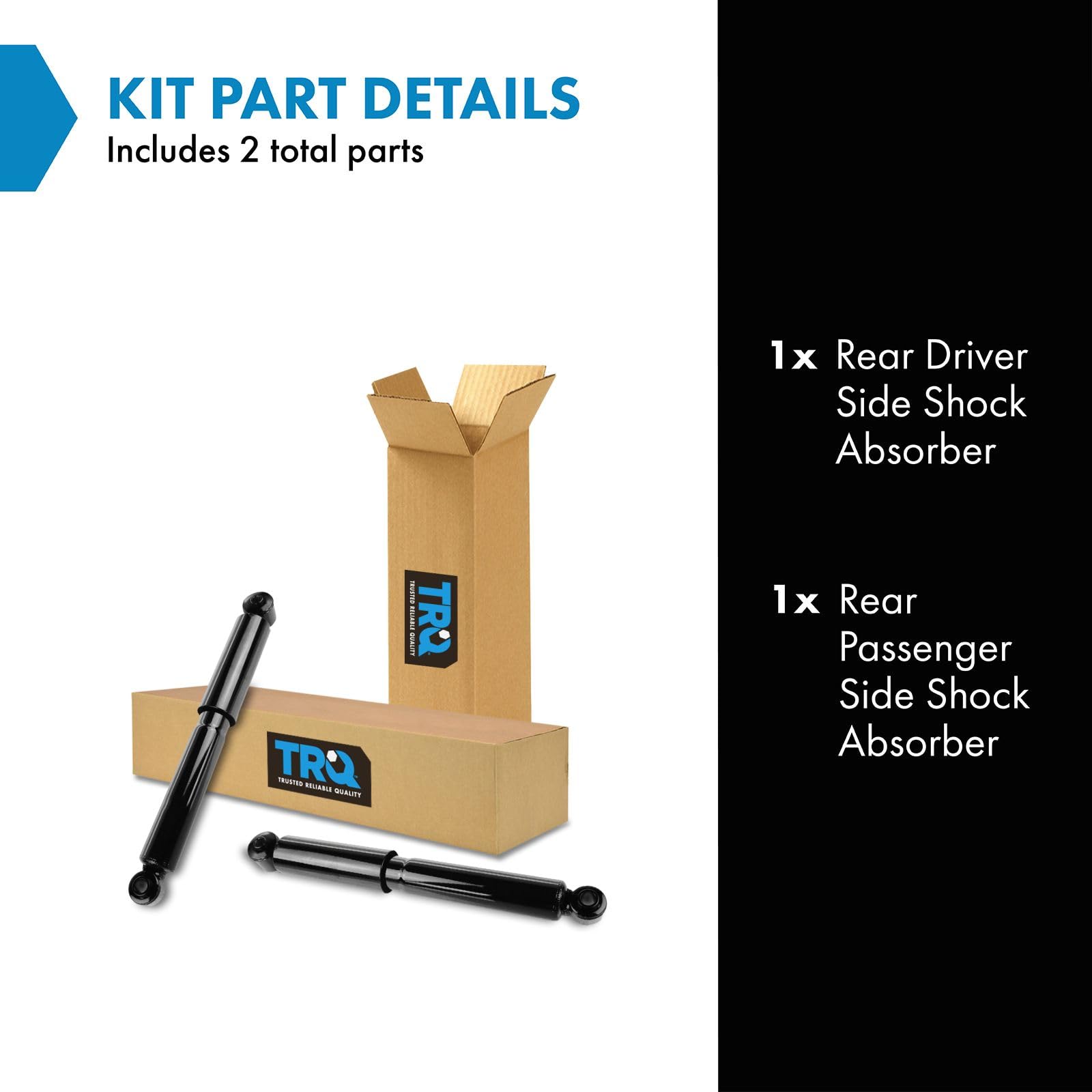 Trq Rear Shock Absorber Set Compatible With 2005-2010 Chevrolet Cobalt 2006-2011 Hhr 2007-2009 Pontiac G5 2008 Saturn Astra 2003