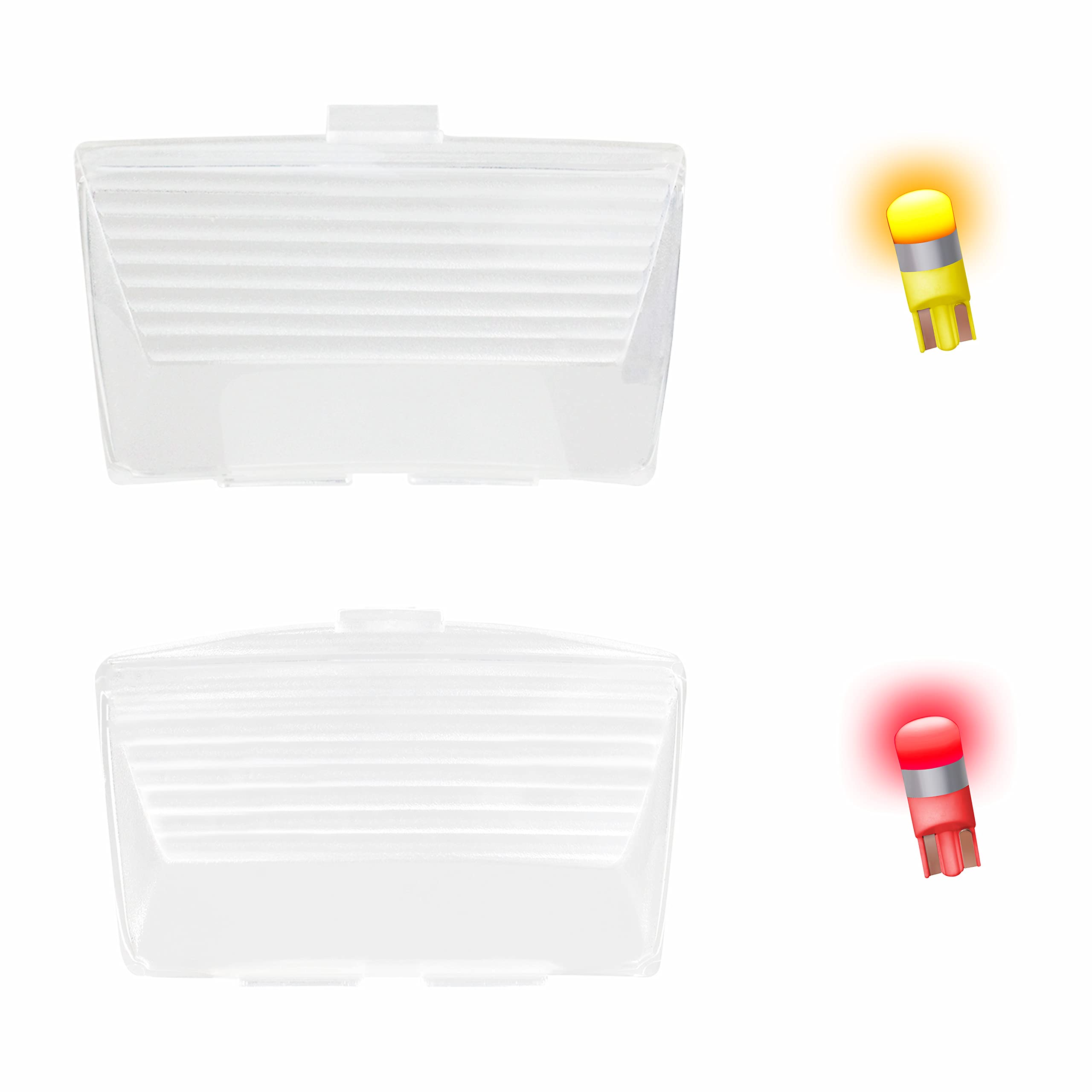 Nthreeauto Front Rear Fender Light Cover W/Led Bulbs Compatible With Harley Electra Glide Ultra Classic Road King Softail Touring Flhr Flstc Flhtc (Clear Lens)