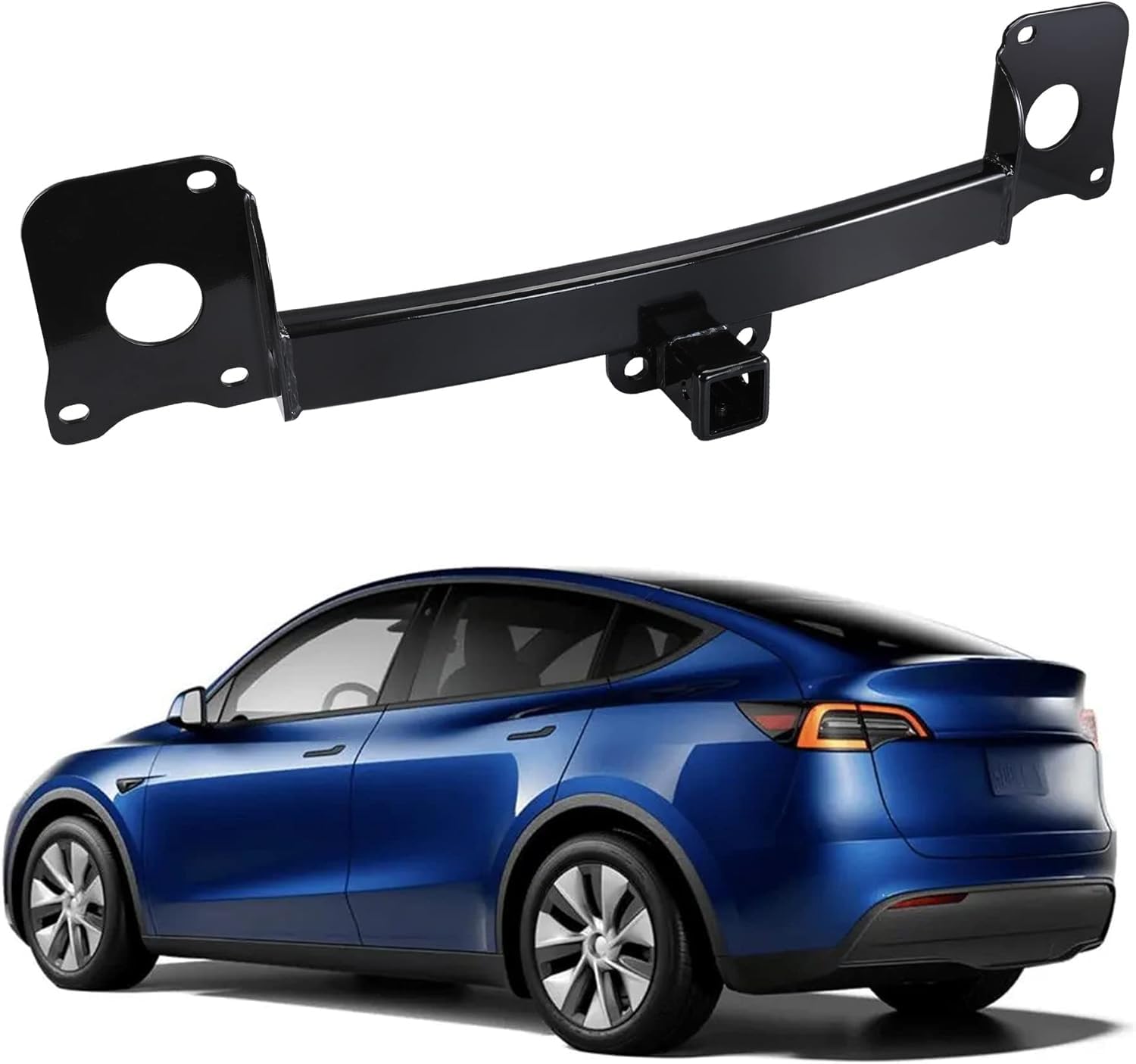Tesla Model Y Rear Trailer Hitch Tow Hook Receiver Tow Hitch Tow Hook Adapter Fit 2020 2021 2022 2023 Model Y Accessories (Excluded Hook)