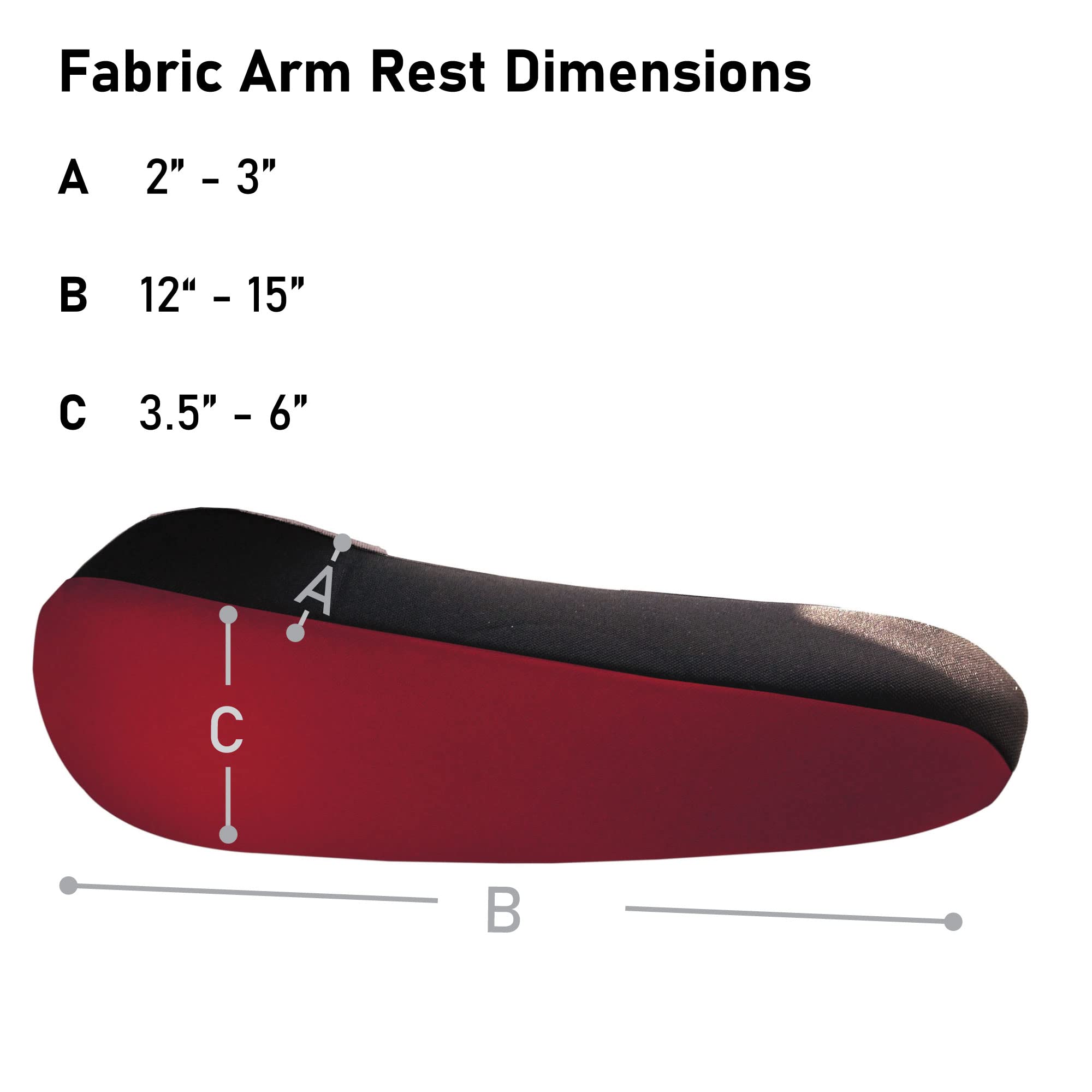 FH Group Flat Cloth Fabric Burgundy Armrest Cover Semi-Universal Fit, One Pair Burgundy