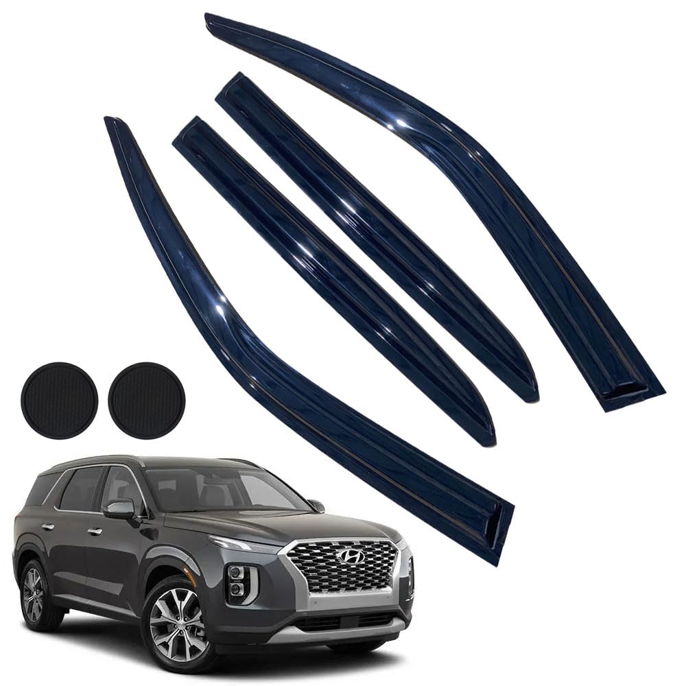 Rain Guards For Hyundai Palisade Se Sel Xrt 2020-2024, Tape-On Side Window Deflectors For Hyundai Palisade, Window Visors For Hy