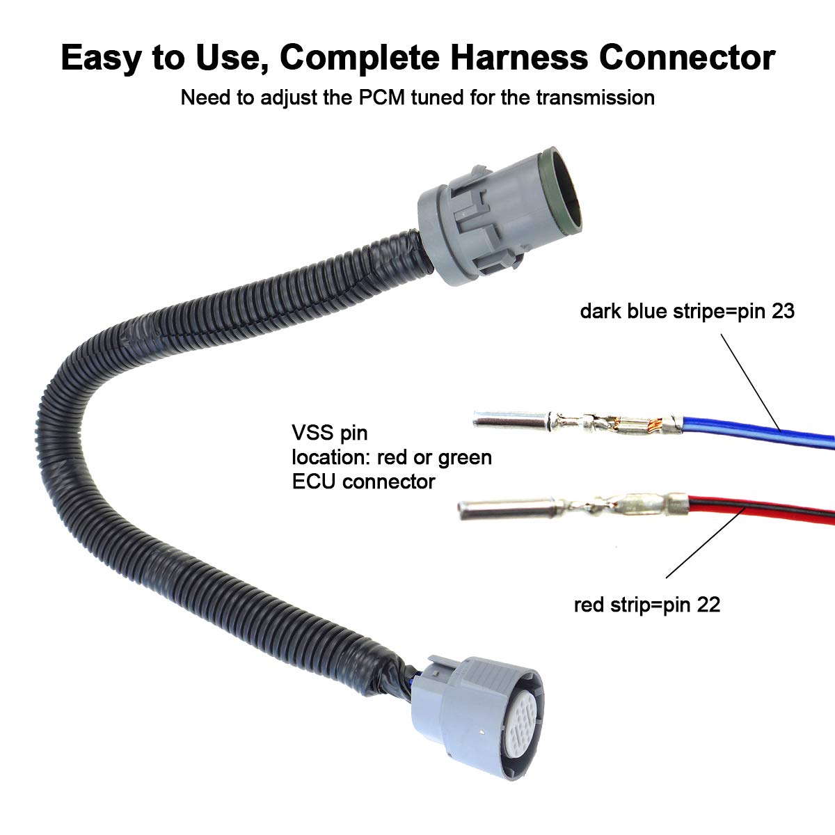 Transmission Plug And Play Adapter Harness Connector Fit For 4L60E To 4L80E Ls Swap Silverado Sierra Trans, Wire Adapter Harness Kit Compatible With 1998-2006 Transmission