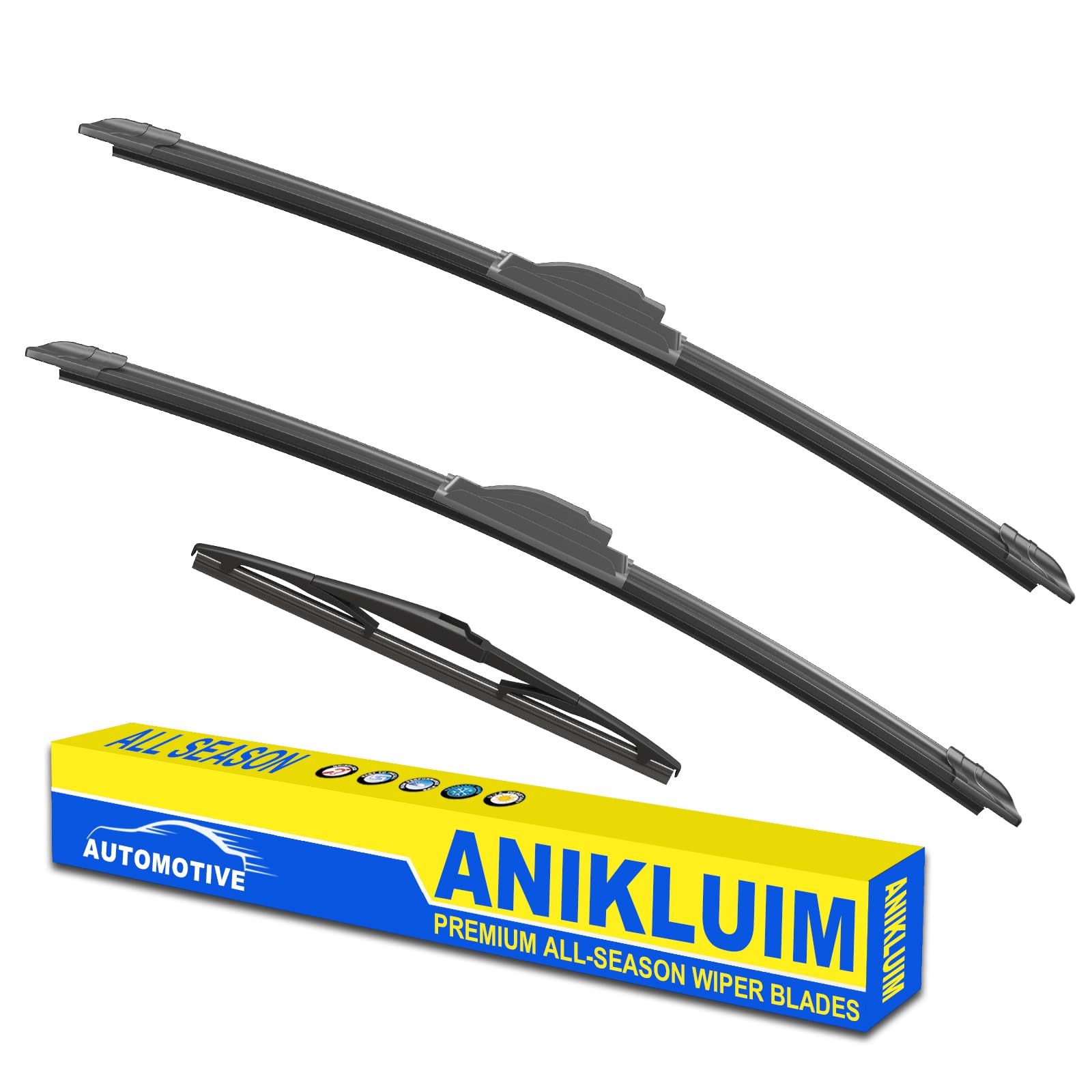 Anikluim 26''+18'' Wiper Blades With 14'' Rear Wiper Blade Set Replacement For 2014-2023 Cherokee Windshield Wipers Original Fac