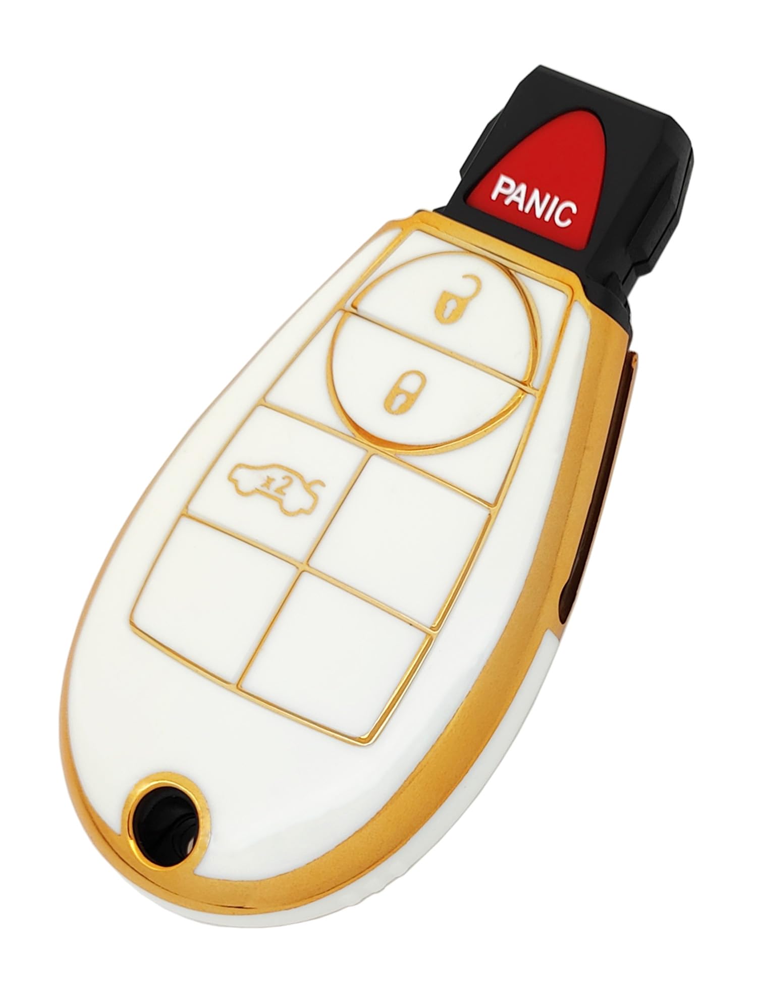 Arruweer Key Fob Cover for Jeep Soft TPU Key Fob Case Holder Protector Compatiable with 2008-2018 Dodge Ram Durango Challenger J