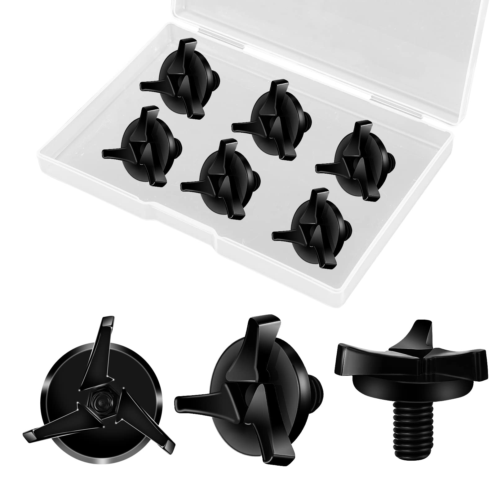 6Pcs Motorcycle Helmet Screws, Motorcycle Helmet Visor Screws Helmet Visor Screws Motorcycle Helmet Accessories (Black)