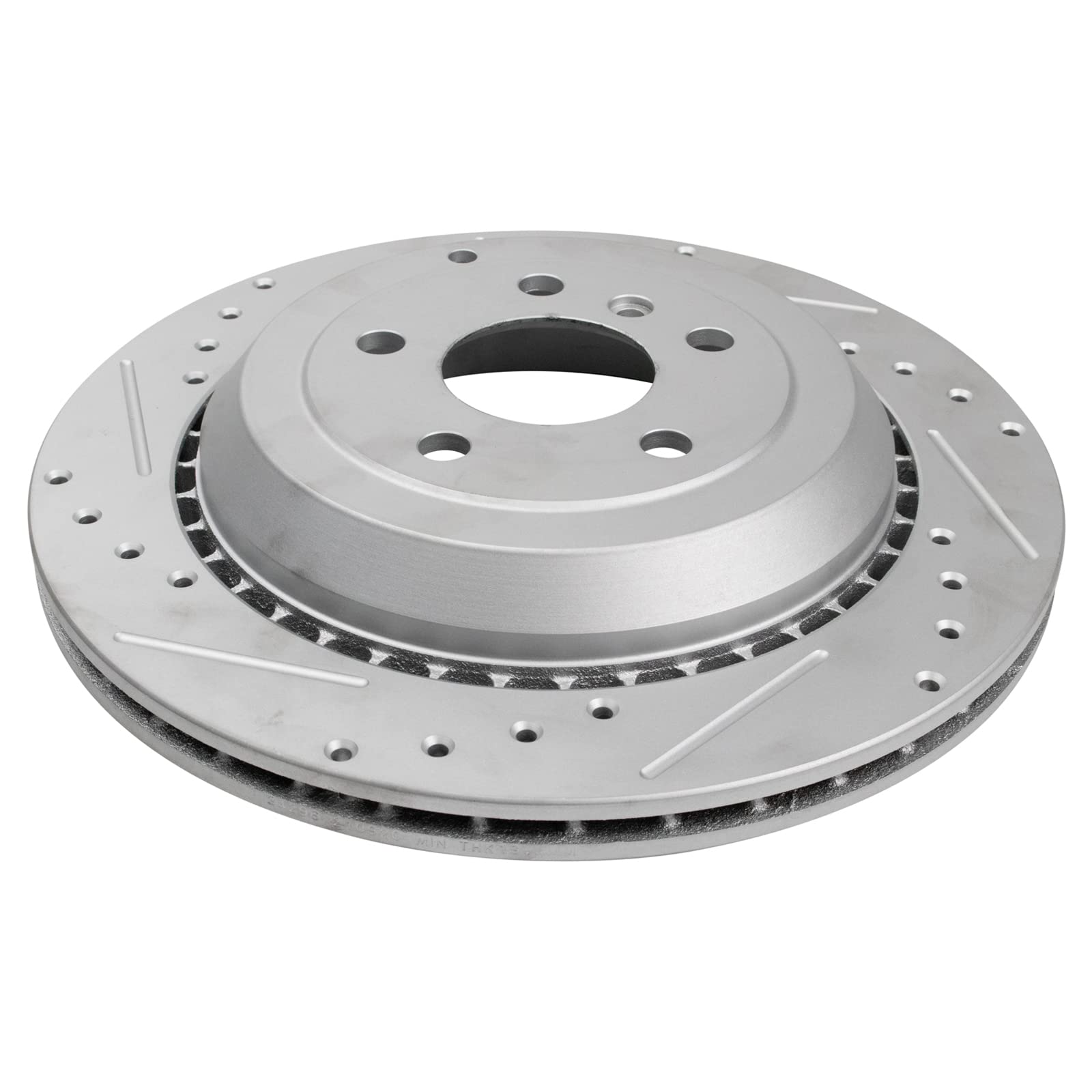 Trq Performance Rear Drilled Slotted Coated Brake Rotor Set For Mercedes Benz