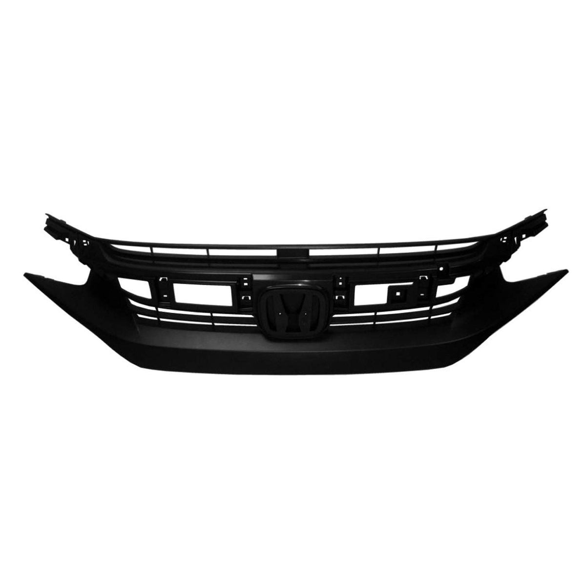 2016-2018 Honda Civic Front Grille; For Sedan And Coupe Models; Except Si; Textured-Black; Made Of Abs Plastic Partslink HO12002