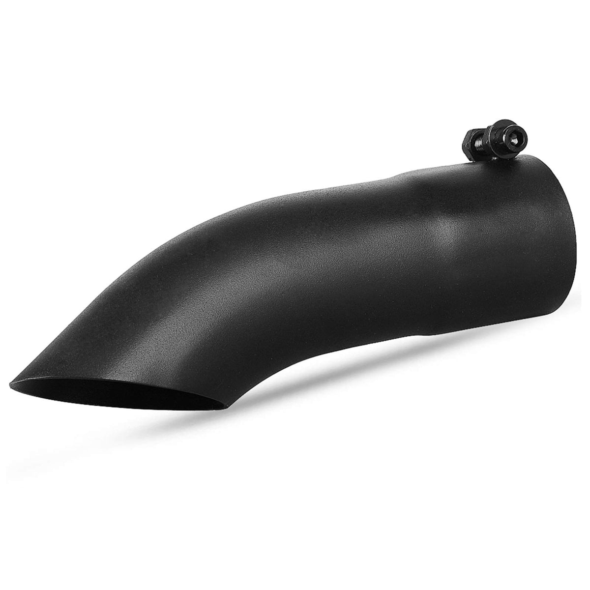 Autosaver88 2.5 Inch Inlet Black Exhaust Tip, 2.5' Inlet 2.5' Outlet 9' Overall Length Stainless Steel Turn Down Exhaust Tips Powder Coated Finish Tailpipe