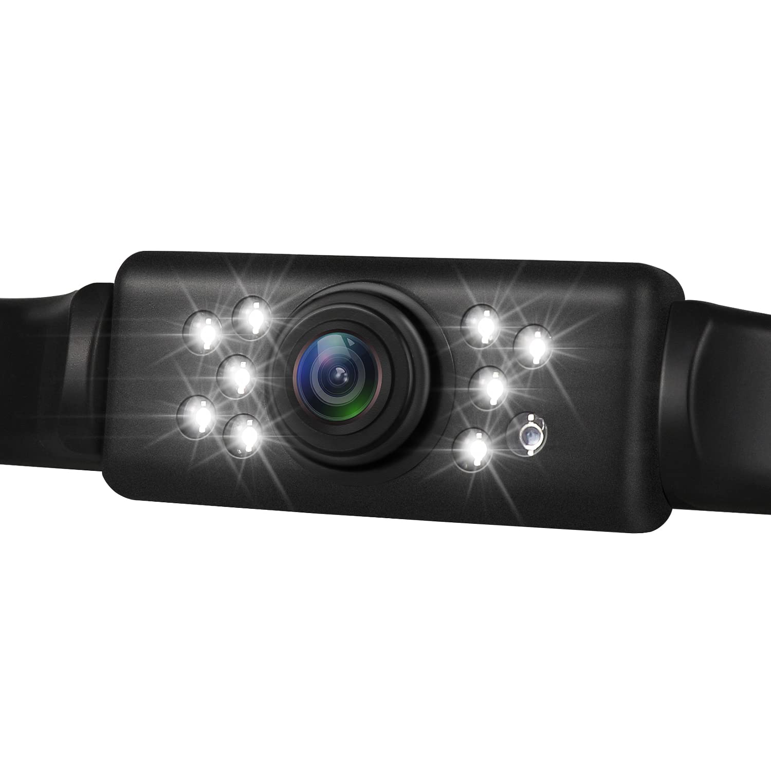 Jpp License Plate Backup Camera - Ip68 Waterproof, Wide Angle View, Night Vision Led - Universal Car Rear View Reversing Camera