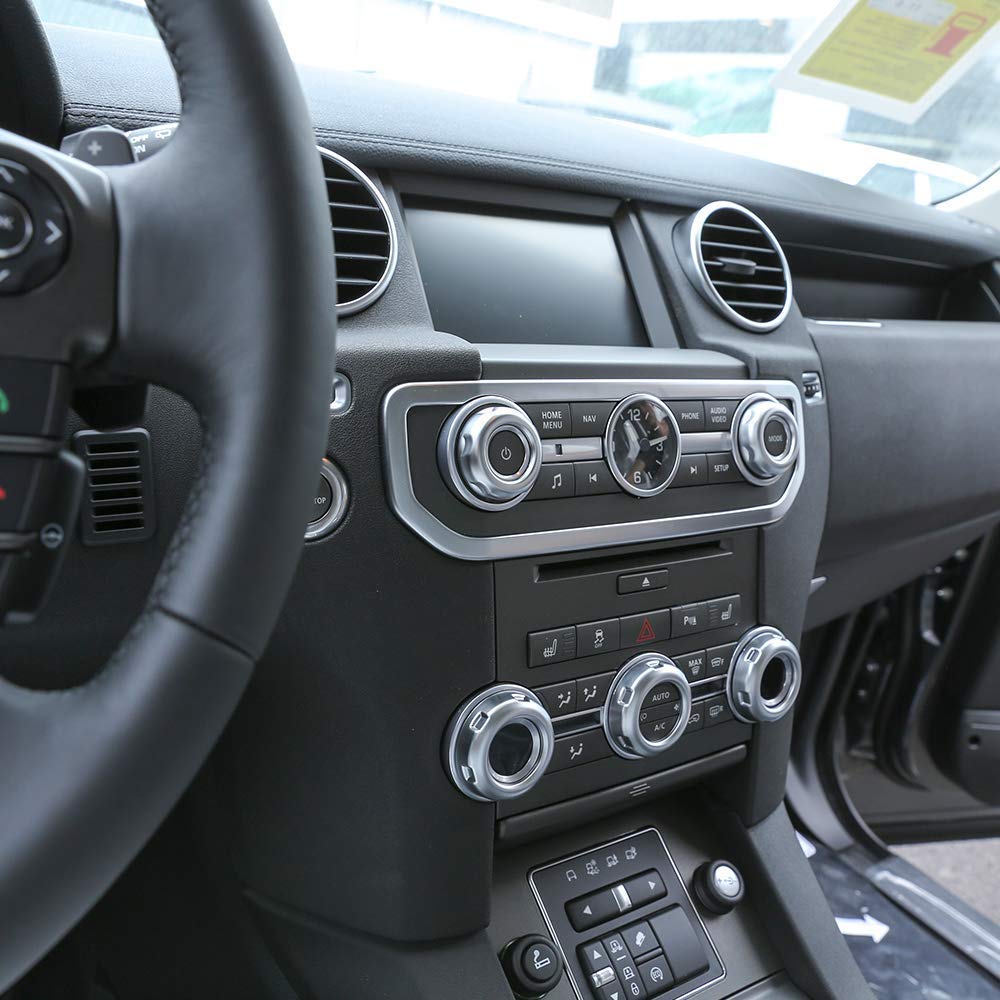 TongSheng Chrome Volume & AC Knobs Trim for Land Rover Discovery 4 LR4 2010-2016, RRS 2010-2013, Freelander 2 2013