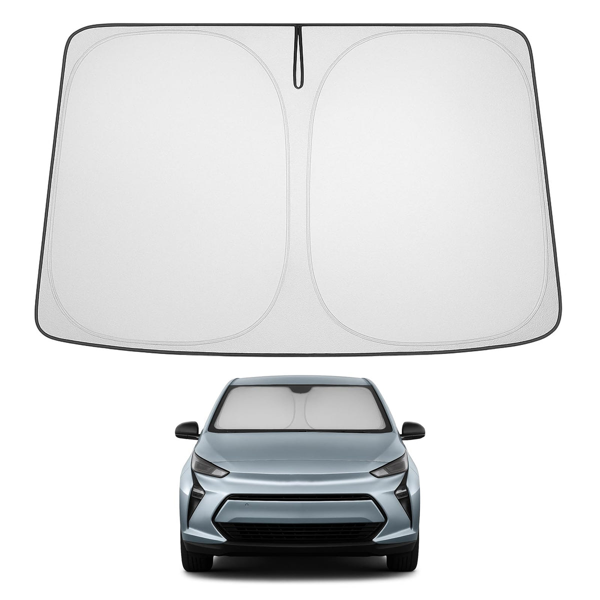 Proadsy 2025 Upgrade Windshield Sun Shade Custom Fit Chevy Bolt 2017-2024 2025 (Not For Chevy Bolt Euv) 4-Layer Foldable Front S