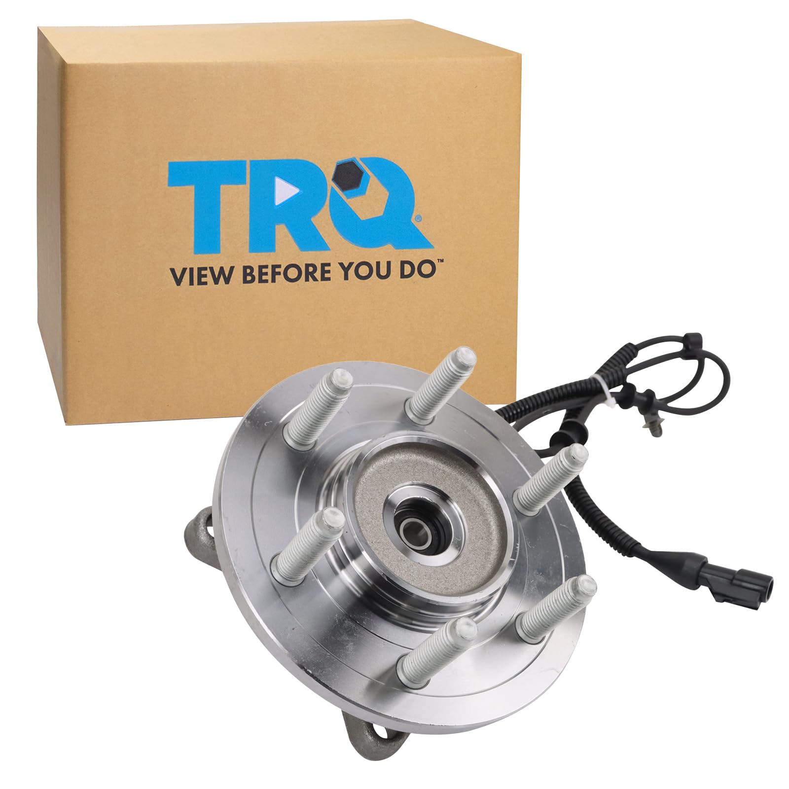Trq Front Wheel Bearing & Hub Assembly 4Wd With Abs Sensor Compatible With 2005-2008 Ford F-150 2006-2008 Lincoln Mark Lt