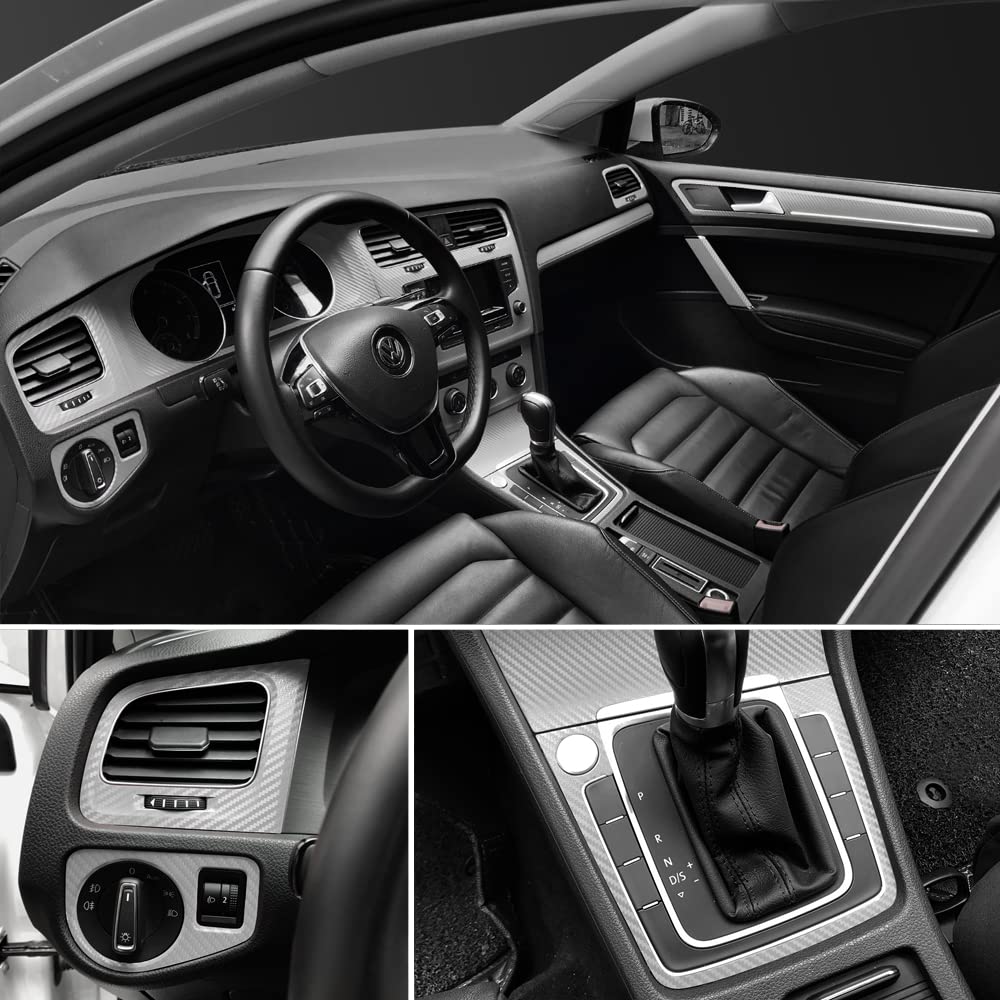 Lzlrun 3D Silver Carbon Fiber Vinyl Wrap - Outdoor Rated For Automotive Use - 1Ft X 10Ft With Knife + Squeegee