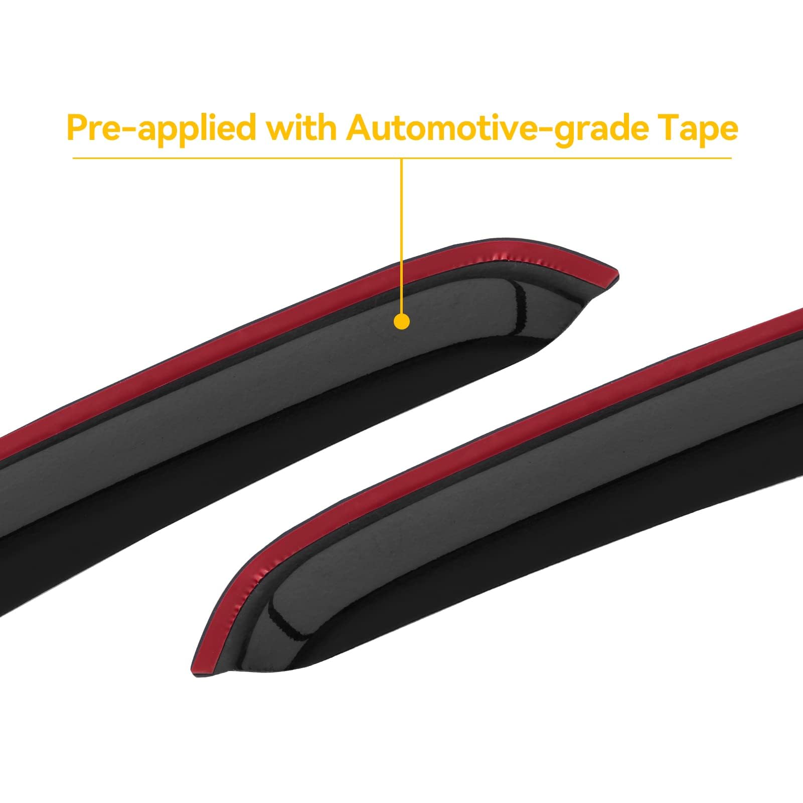 Cxdar Window Rain Guards Visors For 2007 2008 2009 2010 2011 2012 2013 2014 Chevy Tahoe/Gmc Yukon, Window Vent Wind Shades Defle
