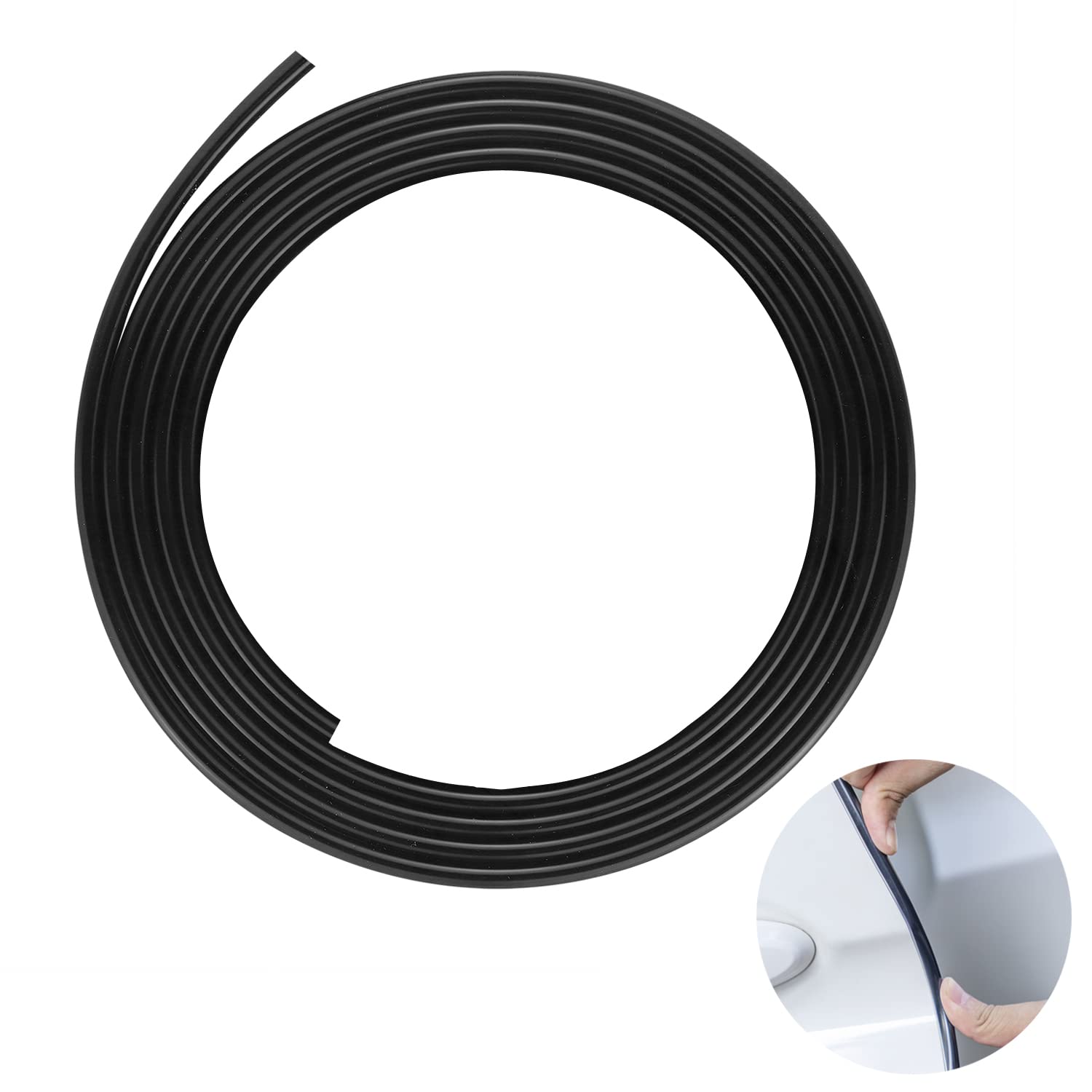 YIJINSHENG Car Door Edge Guards Chrome Black Universal U Shape Moulding Trim Strip Automotive Guard Door Protector Edge Guard De