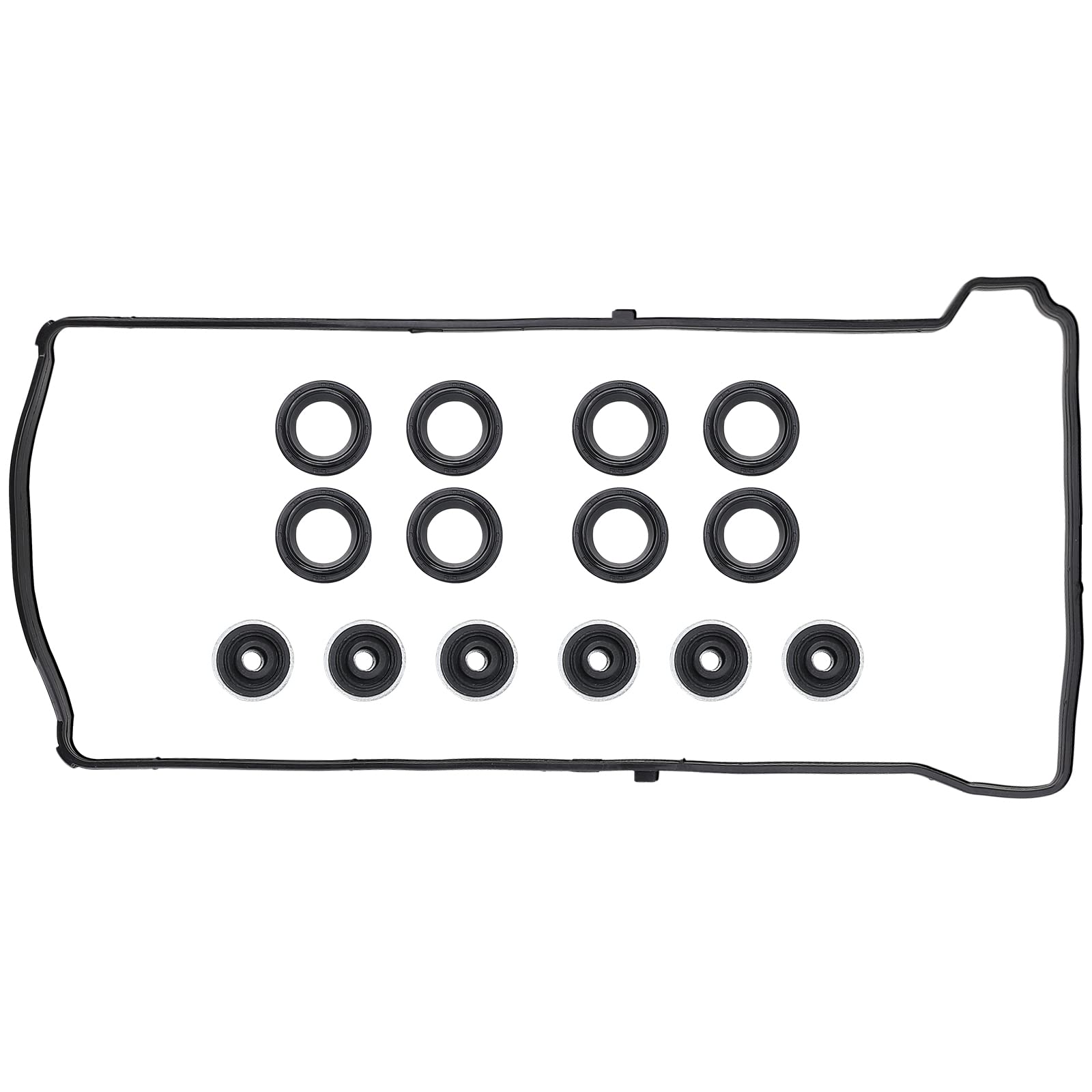 Valve Cover Gasket Set - Compatible With 2.0L 2.3L 2.4L 2002-2015 Honda Accord, Civic, Cr-V, Element, Crosstour, Acura Csx, Ilx, Rdx, Rsx, Tsx - Replace Vs50614R, 12341-R40-A00