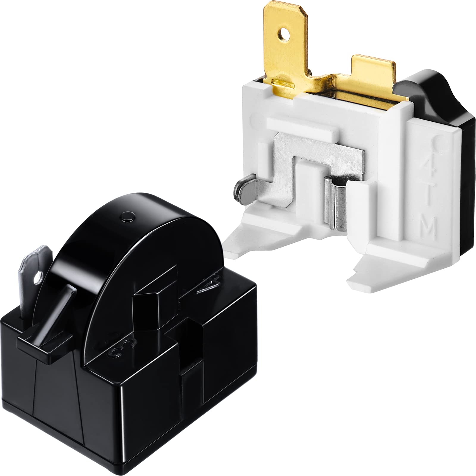 Mudder QP2-4.7 PTC Starter Relay 1 Pin Refrigerator Starter Relay and 6750C-0005P Refrigerator Overload Protector Compatible wit