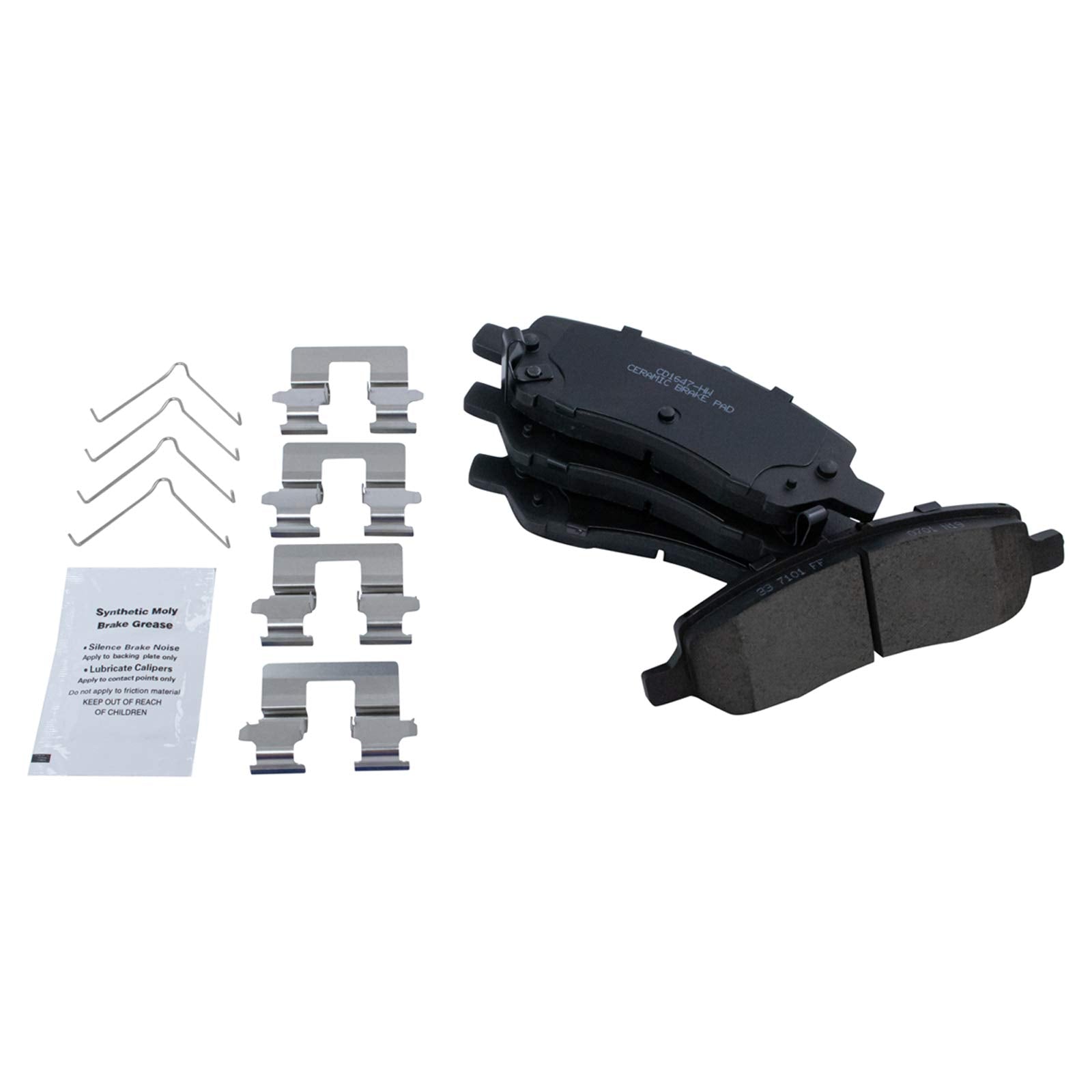 Trq Front And Rear Brake Pad & Rotor Kit Brake Pads Brake Rotor Ceramic Compatible With 2013-2016 Dodge Dart