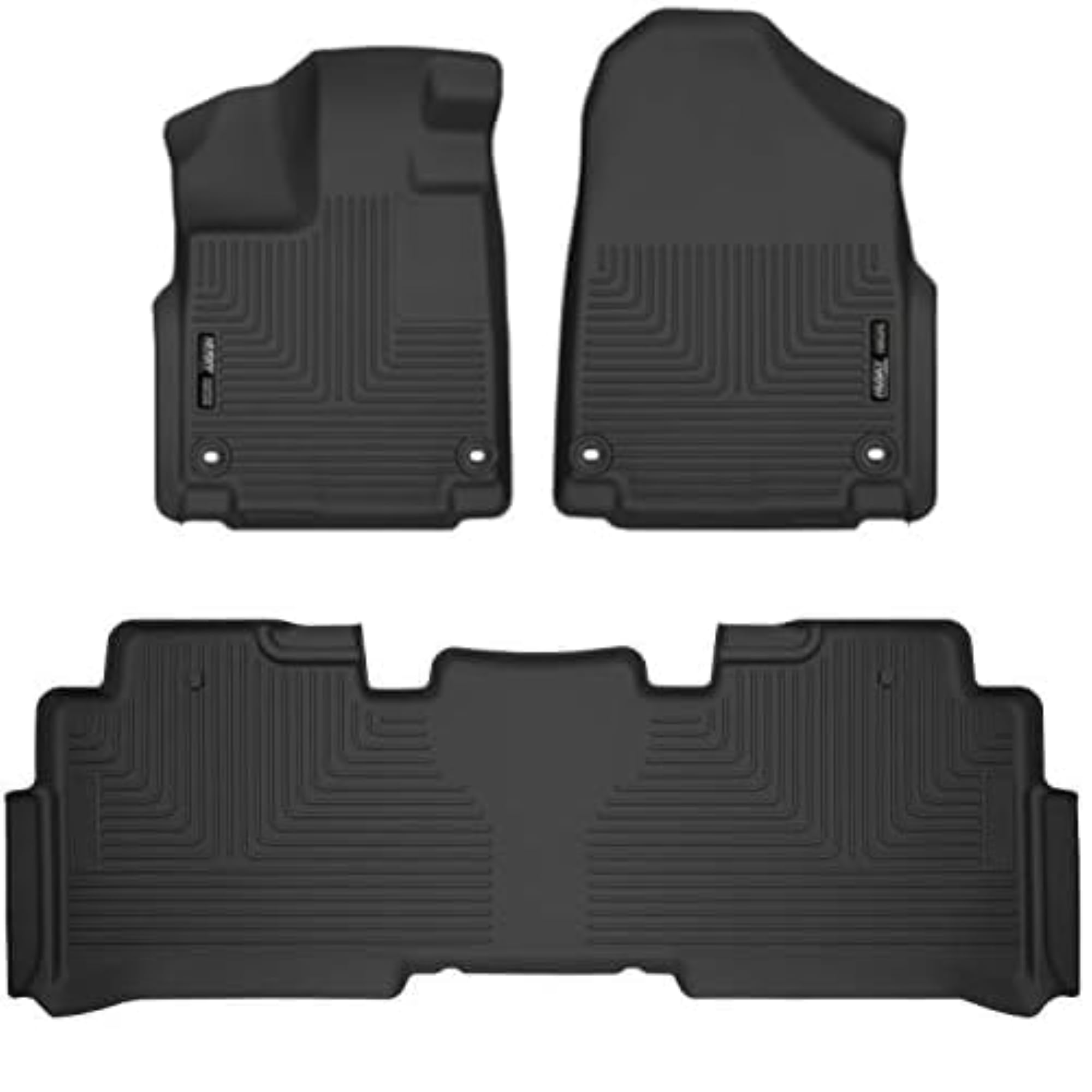 Husky Liners X-Act Contour Floor Mats | Fits 2010-2017 Chevrolet Equinox & Gmc Terrain | Front Row, 2-Pc Black - 55281