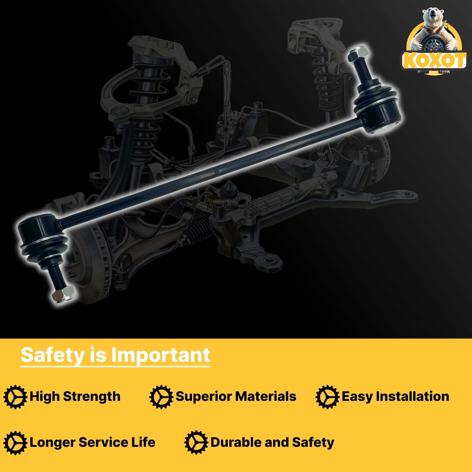 Koxot K750691 2Pcs Front Sway Bar Stabilizer Link Compatible With Dodge 2013-2016 Dart, Compatible With Chrysler 2015-2017 200 C