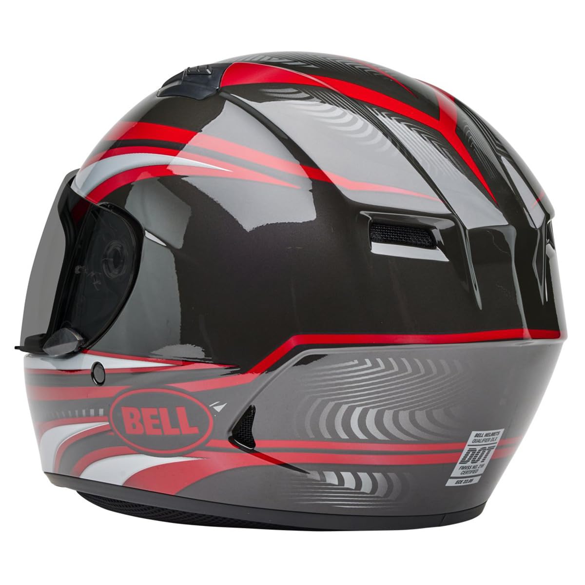 Bell Qualifier Full-Face Motorcycle Helmet (Gloss Conduit Red/Silver - Large)