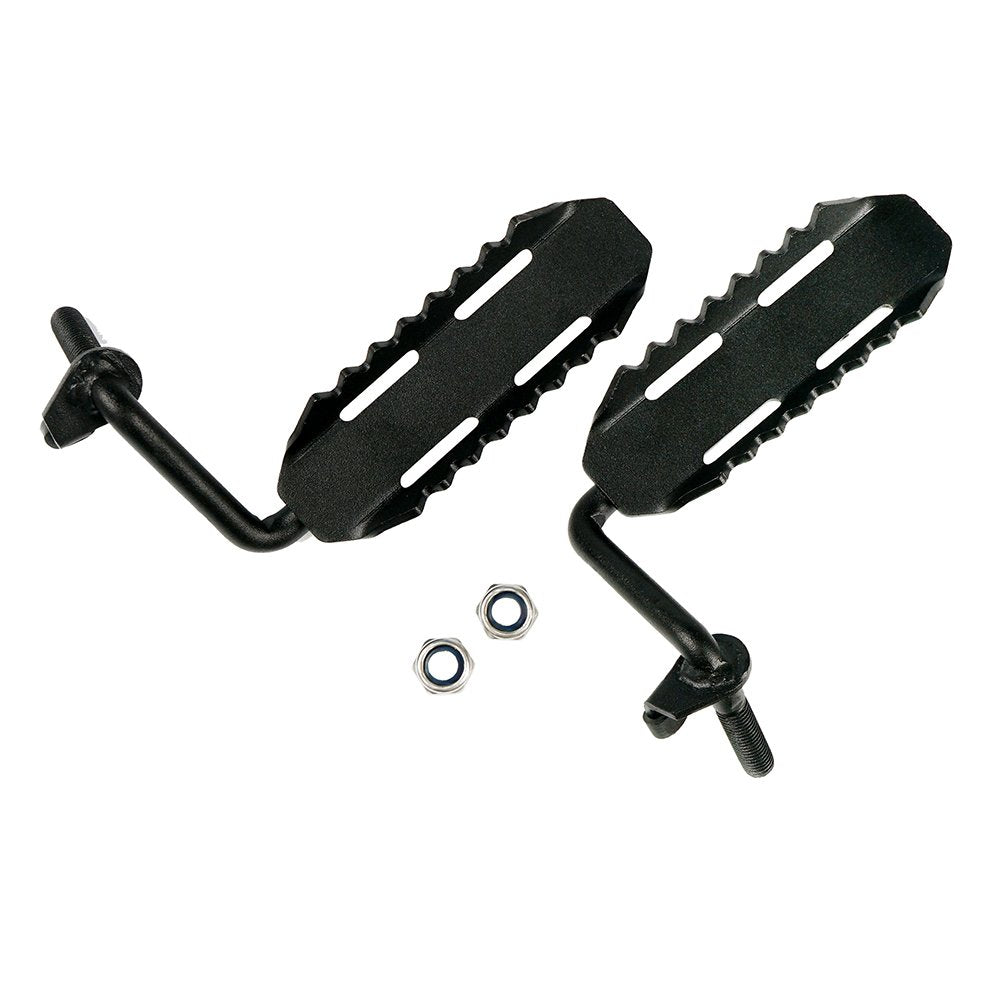 Xprite Wrangler Foot Pegs, Metal Steel Exterior Door Hinge Mounted Front Rest Pedals Compatible With 2007-2018 Jeep Wrangler Jk