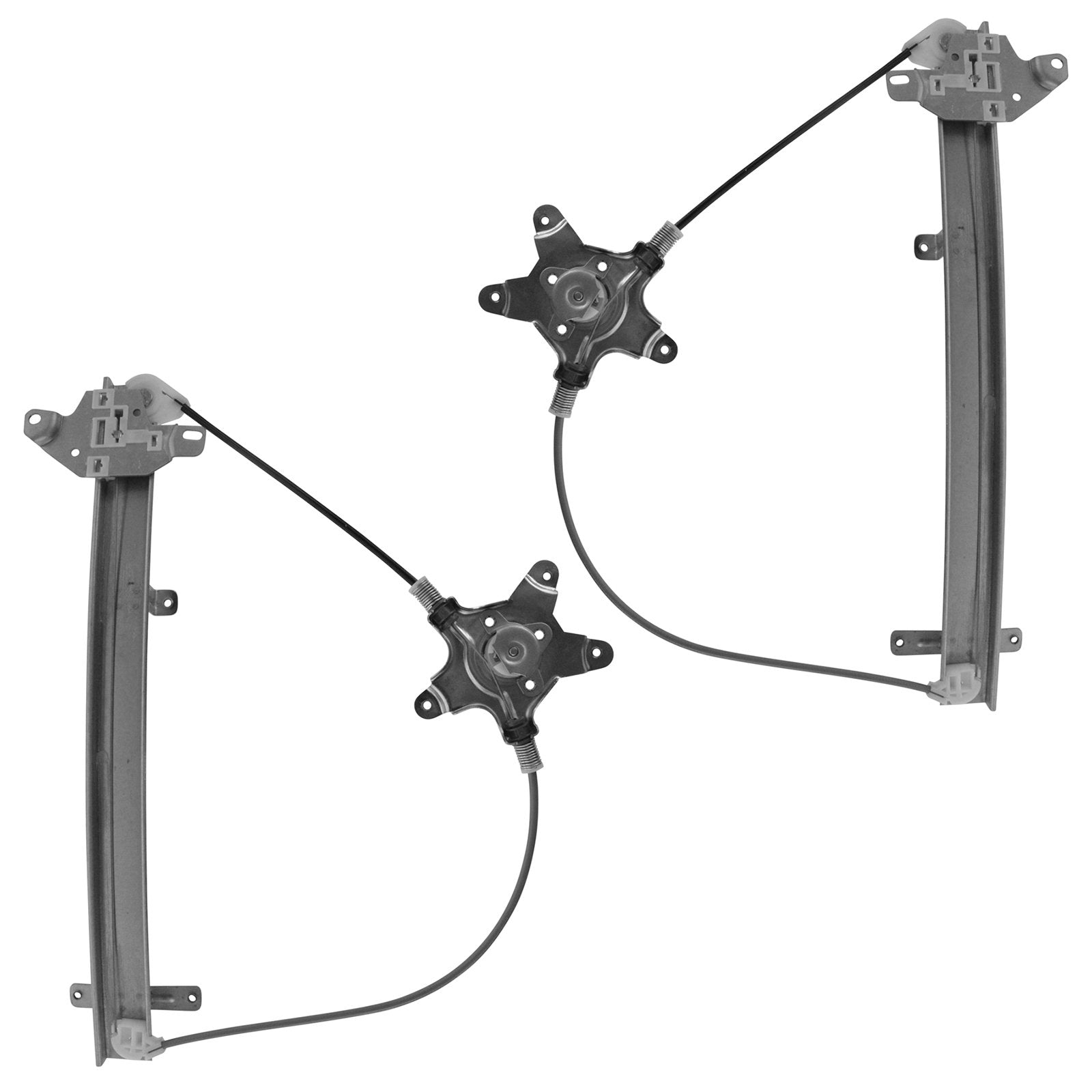 Trq Front Manual Window Regulator Set Compatible With 1998-2004 Nissan Frontier 2000-2004 Xterra