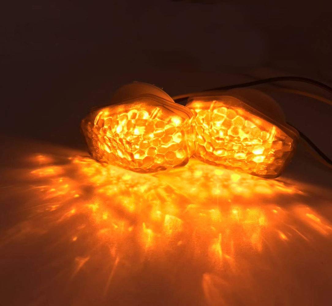 SAMDO A Pair Motorcycle Smoke LED Indicator Blinker Turning Light Flush Mount Turn Signal Light For Suzuki SV650 650S SV650 GSX-