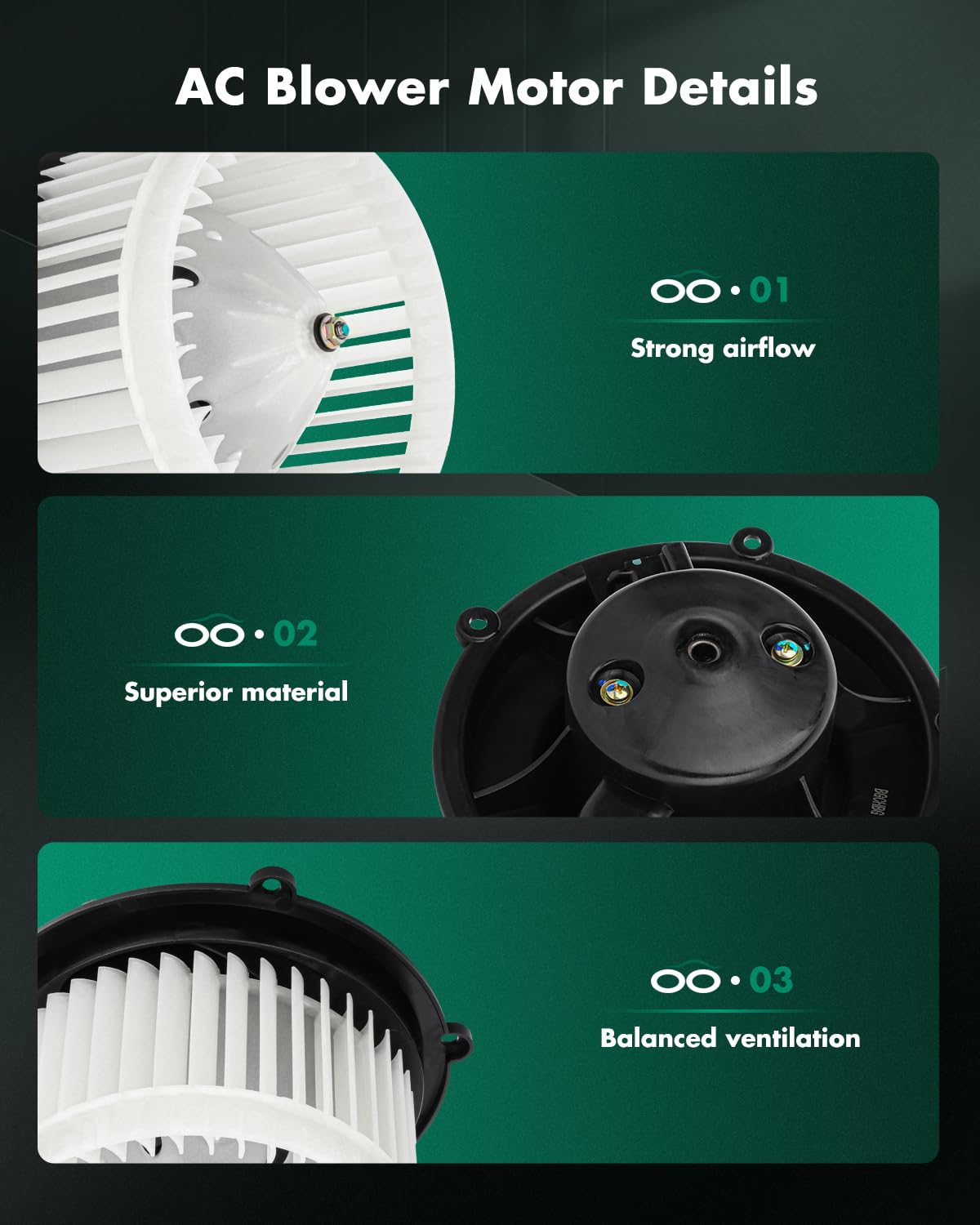 Scitoo Hvac Heater Blower Motor With Fan Cage Front 700122 For Chevy For Malibu L4 2.2L 2004-2008,For Chevy For Malibu V6 3.5L 2