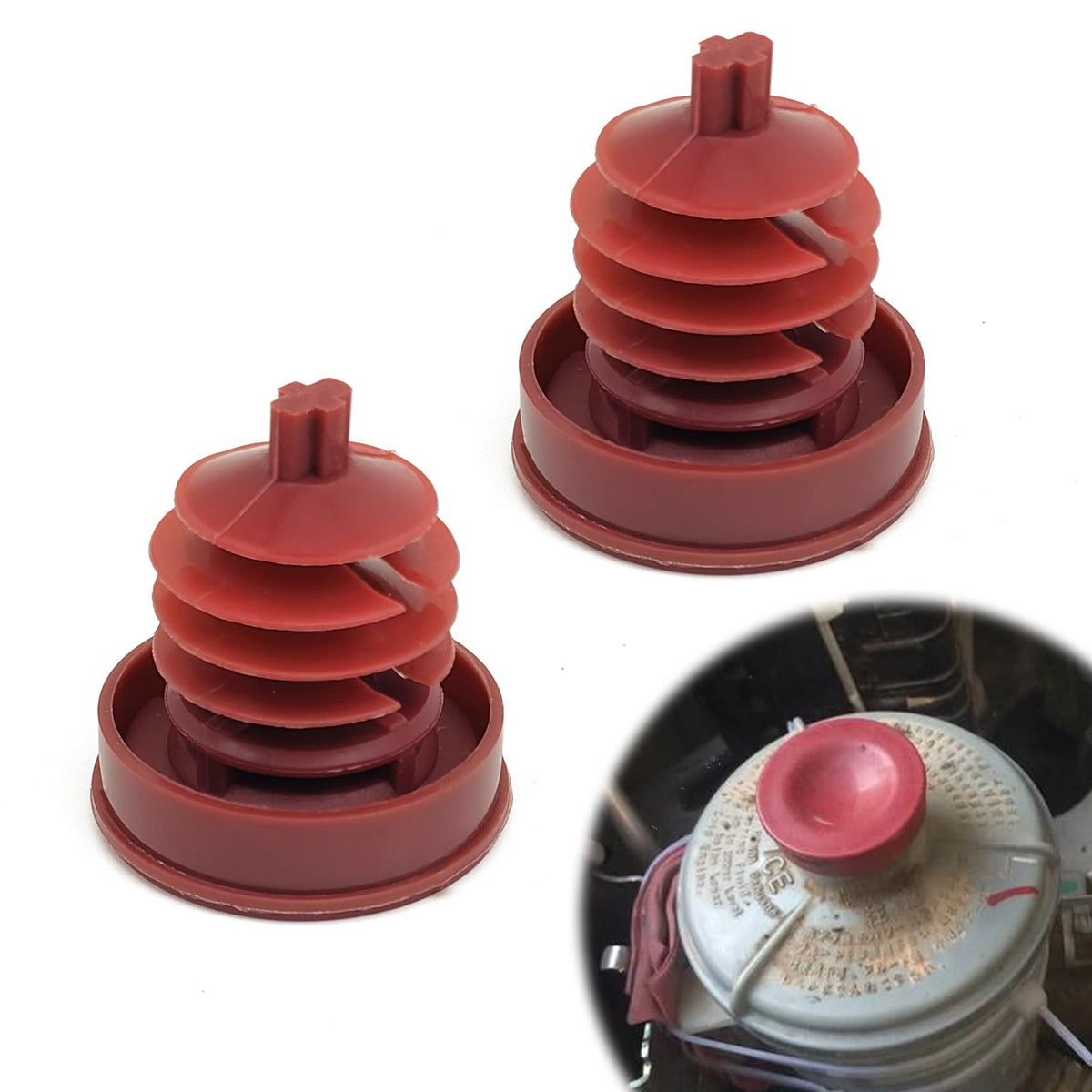 Hydraulic Power Steering Pump, Power Steering Pump Reservoir Cap Plug Cover, Red Reservoir Cap Plug Cover Compatible With Honda For Acura (Pack Of 2)