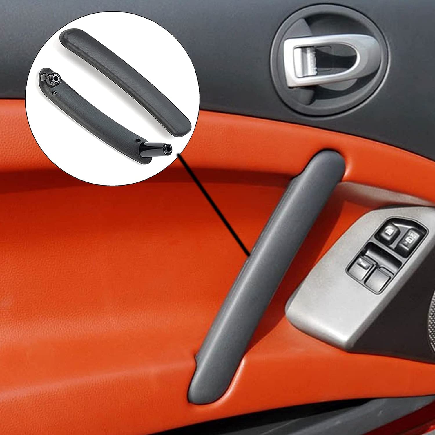 Lcyolada Pair Of Interior Inside Inner Pull Door Handles For Mitsubishi Eclipse 2006 2007 2008 2009 2010 2011 2012, Replaces 722