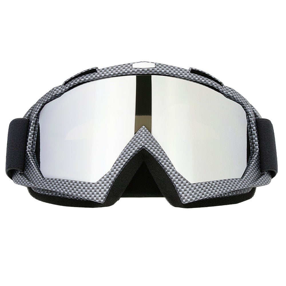Jamiewin Professtional Adult Motorcycle Motocross Dirt Bike Atv Goggles Otg Goggle For Men Women Youth Kids (C86 Black Fiber)