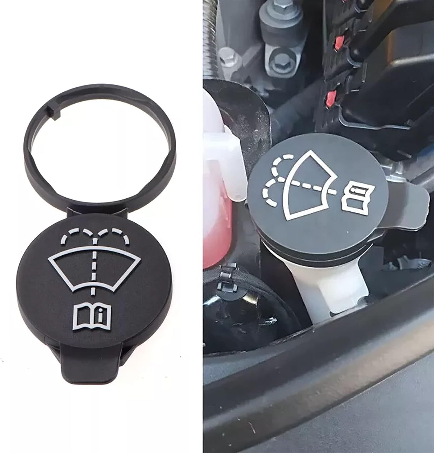 Zmshangmao Car Wiper Bottle Cover, Windshield Wiper Washer Fluid Reservoir Tank Bottle Cap, Car Wiper Bottle Cover Replacement C