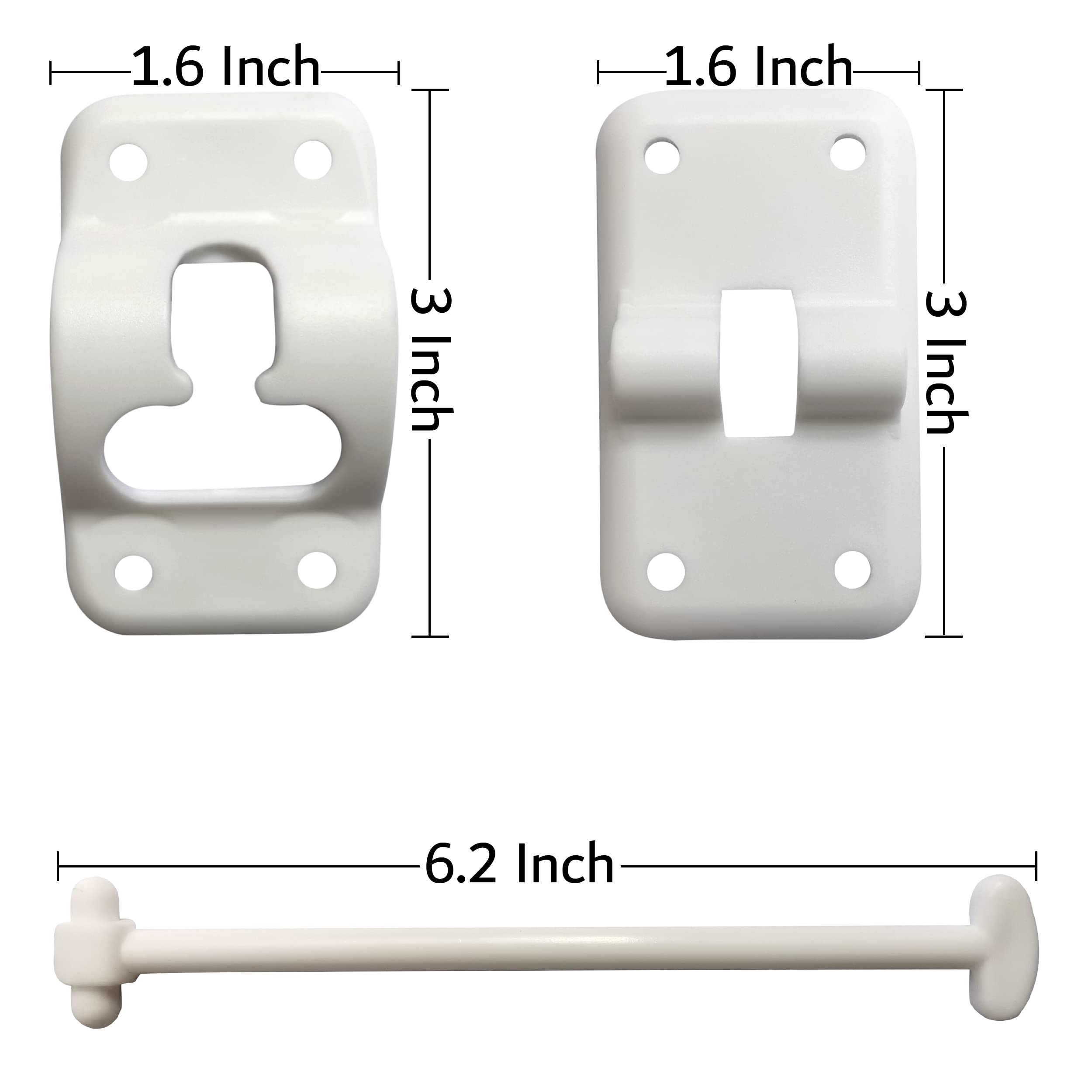 Nu-Set Lock | Rv010 Rv Door Holder | Rv Accessories & Door Hardware (White)