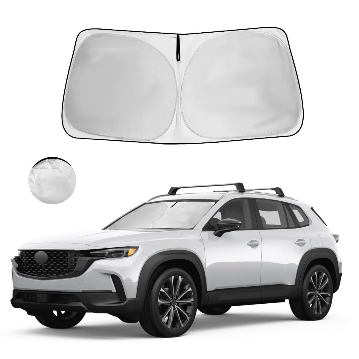 Windshield Sun Shade For Mazda Cx-50 Accessories 2023 2024 2025 Window Sunshade Fit Mazda Cx50 Sunshade Windshield Cover 4 Layer