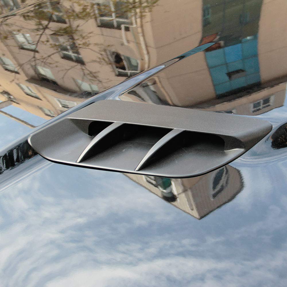 Korlot Engine Hood Air Outlet Vent Moulding Cover Trim For Dodge Challenger 2015-2023 Sxt (Matte Black)